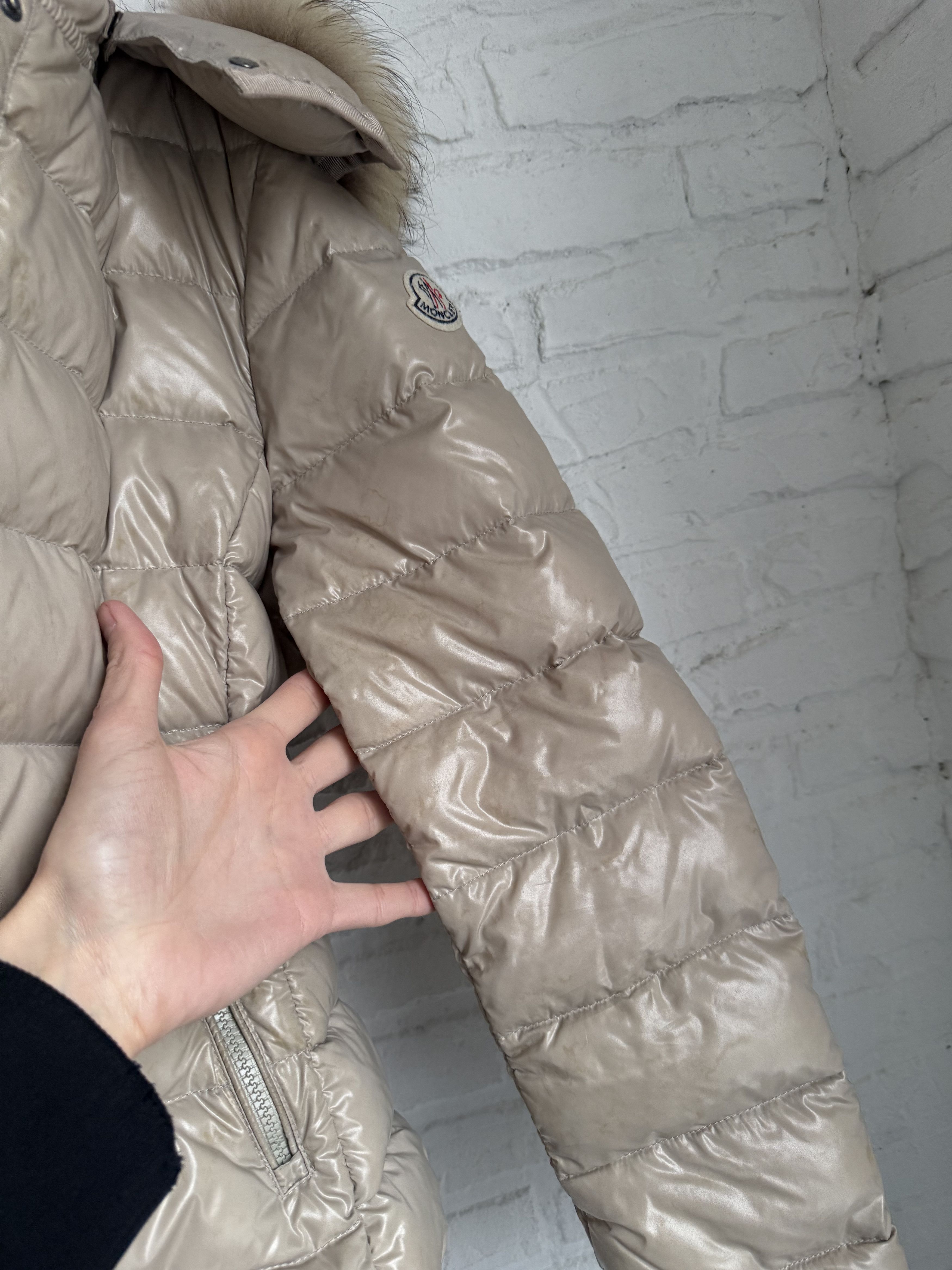 Moncler Moncler Armoise Giubbotto Beige Fur Hood Down Puffer Jacket Size S / US 4 / IT 40 - 12 Thumbnail