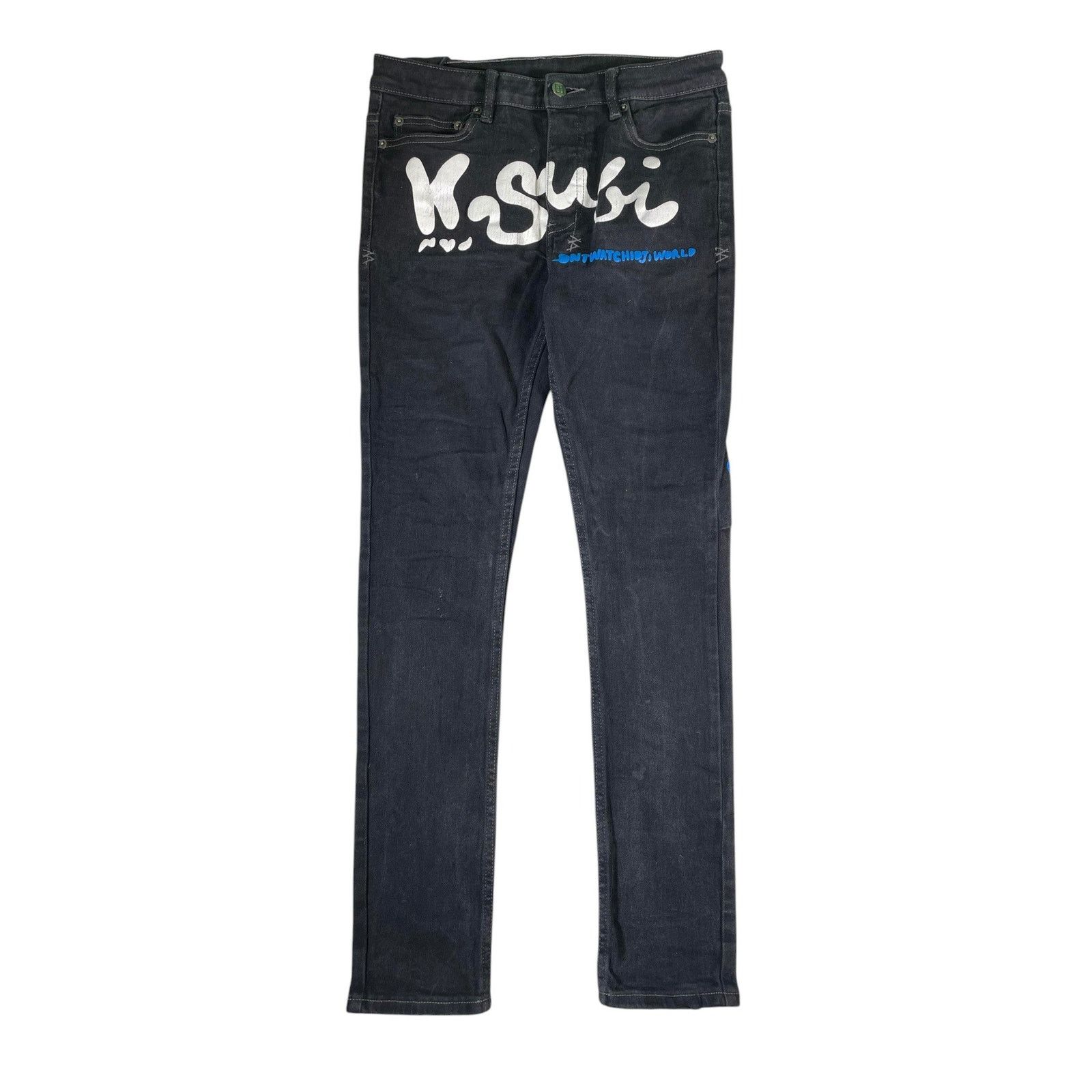 Ksubi Ksubi White Logo Black Jeans Size US 30 / EU 46 - 1 Thumbnail