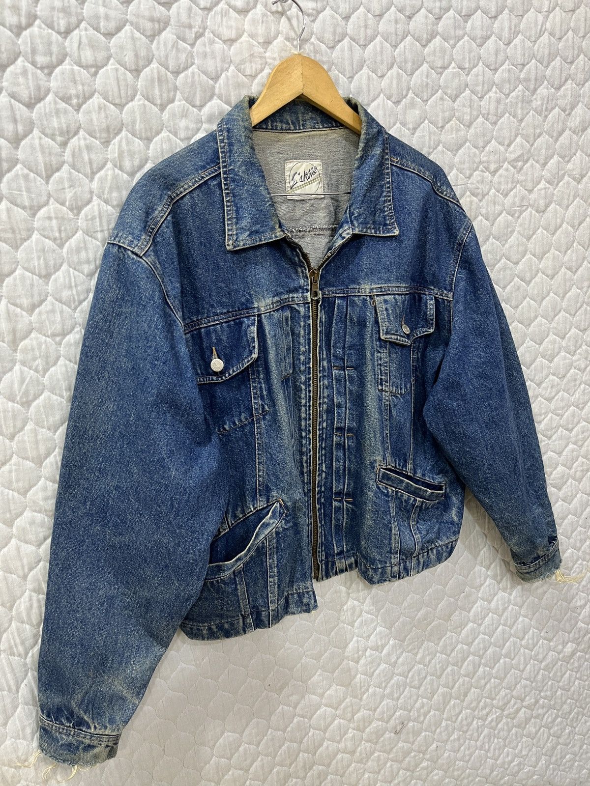 Vintage (Zzzz)🔥🔥RARE VTG 5 CLASSE QUINTA DENIM JACKET Size US L / EU 52-54 / 3 - 3 Thumbnail