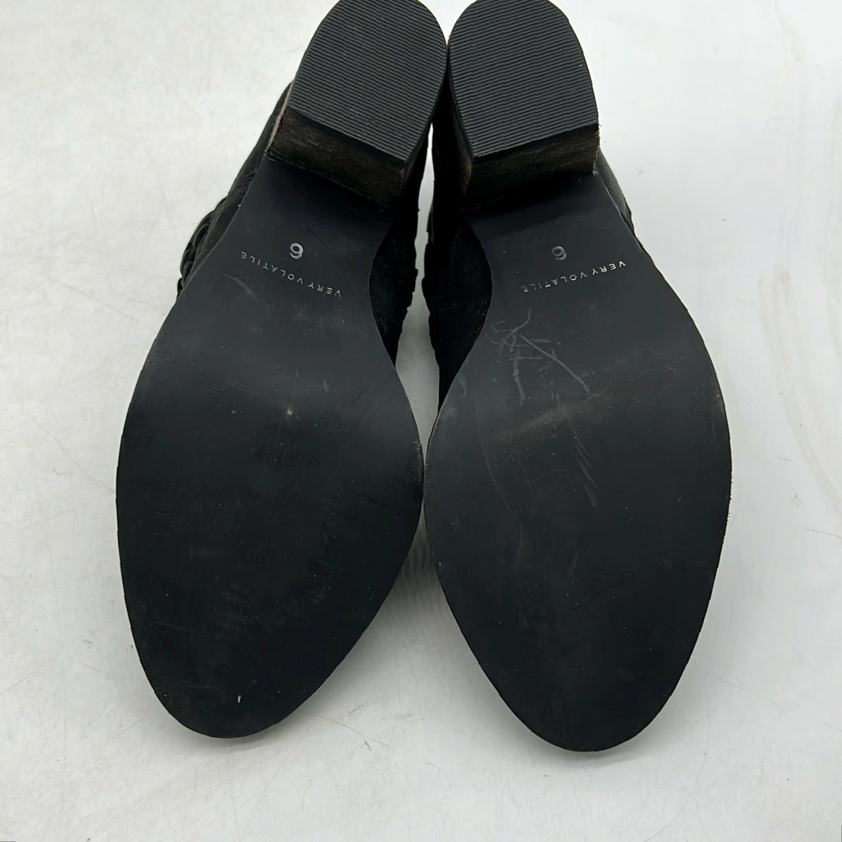 Vintage VINTAGE Very Volatile Los Angeles Women's Leather Block Heel Sandal Size 6 Black Party Size US 6 / IT 36 - 6 Thumbnail