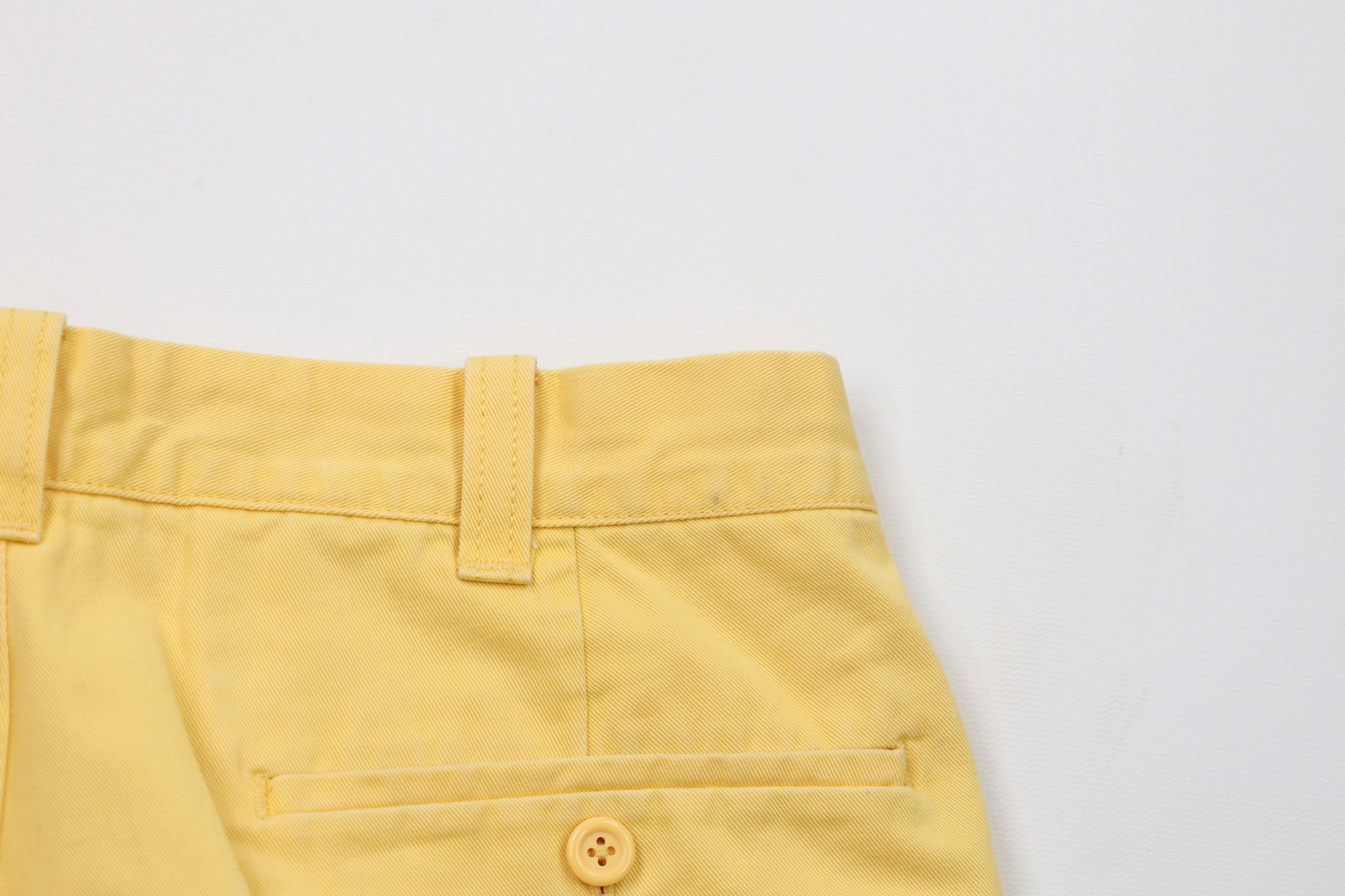 J.Crew × Vintage Vintage 90s J Crew Above Knee Chino Shorts Yellow Cotton Size US 32 / EU 48 - 8 Thumbnail