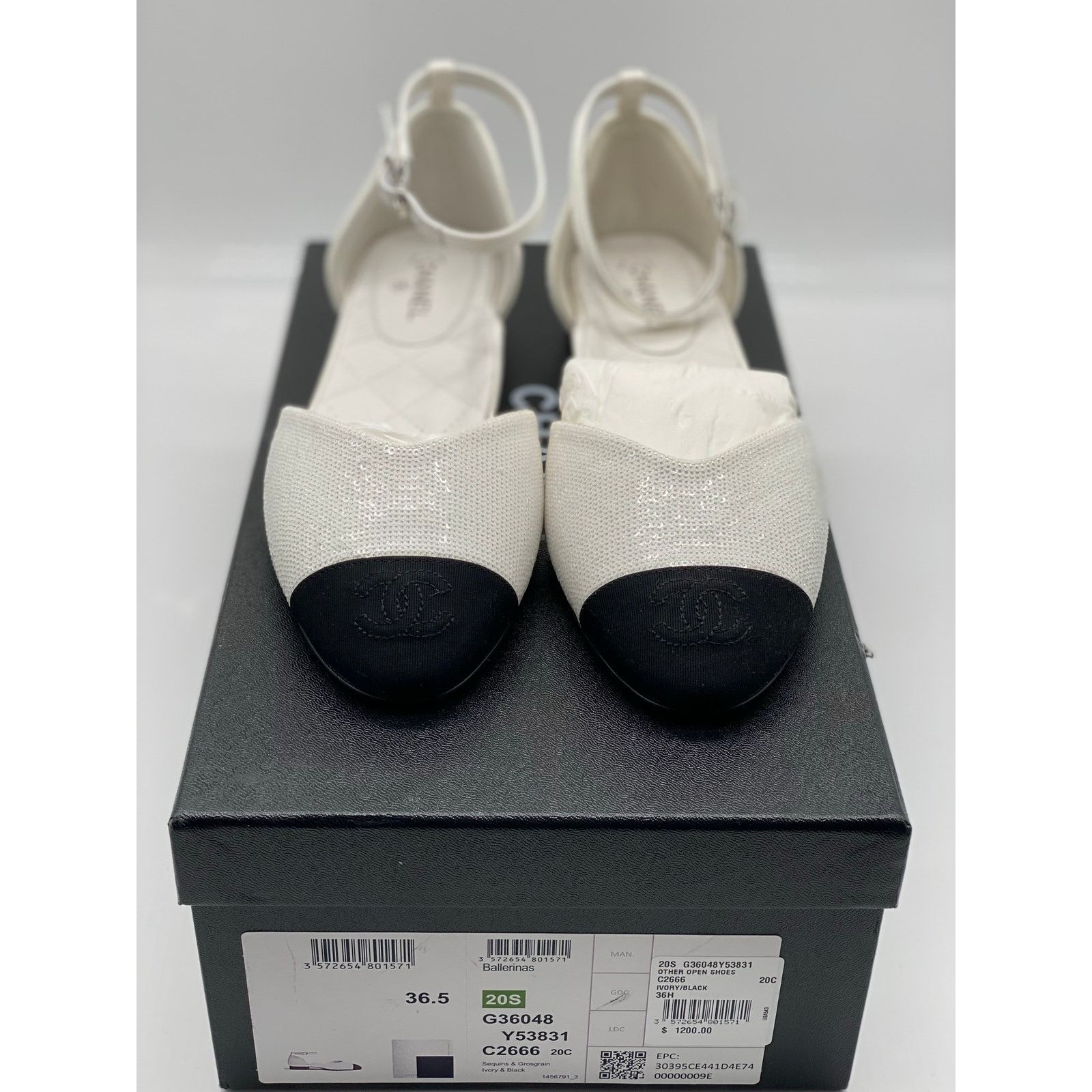 Chanel Chanel Sequin Grosgrain Ankle Strap Ballerinas sz. 36.5 EU Size US 6.5 / IT 36.5 - 6 Thumbnail
