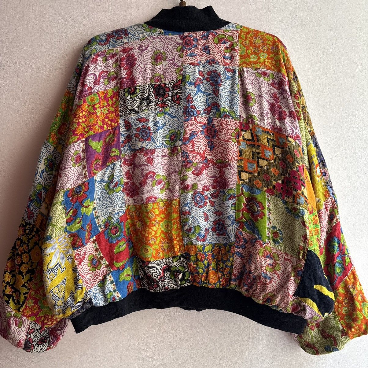 Bode Vintage 90’s Archival Patchwork Surf Bomber Jacket Boho Hipp Size US M / EU 48-50 / 2 - 2 Thumbnail