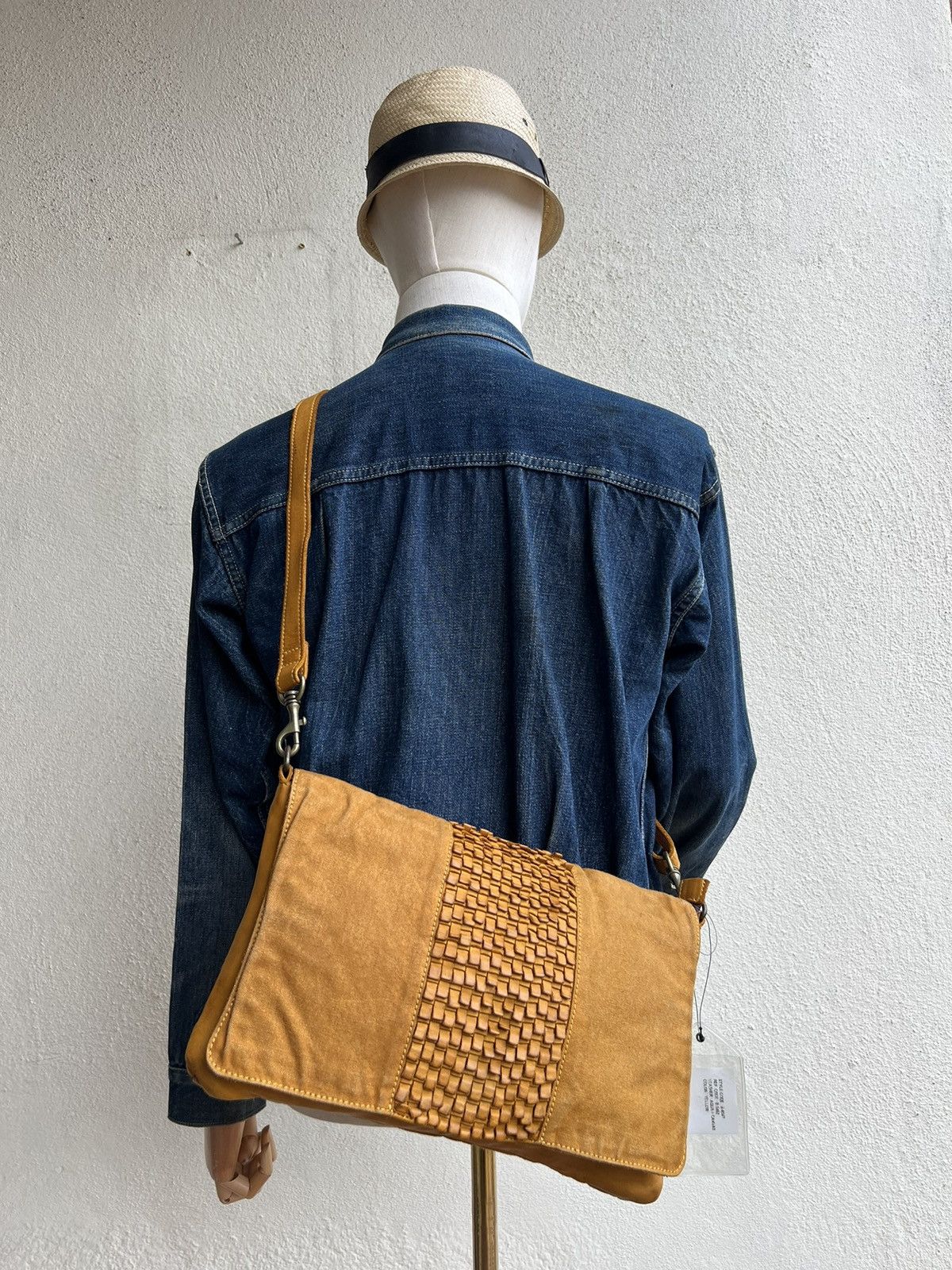 Joy Walker Plus Japan Hybrid Canvas Patina Leather Bag