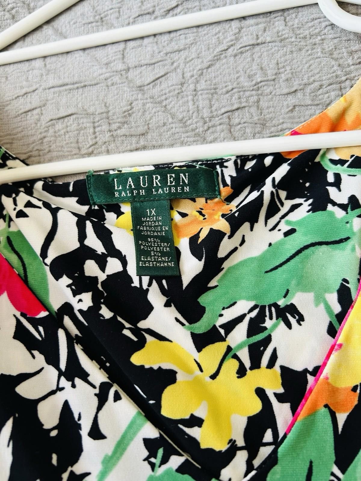 Polo Ralph Lauren Lauren By Ralph Lauren Floral Fit Flare Dress - Sz 1X AU 14 Size XL / US 12-14 / IT 48-50 - 3 Thumbnail