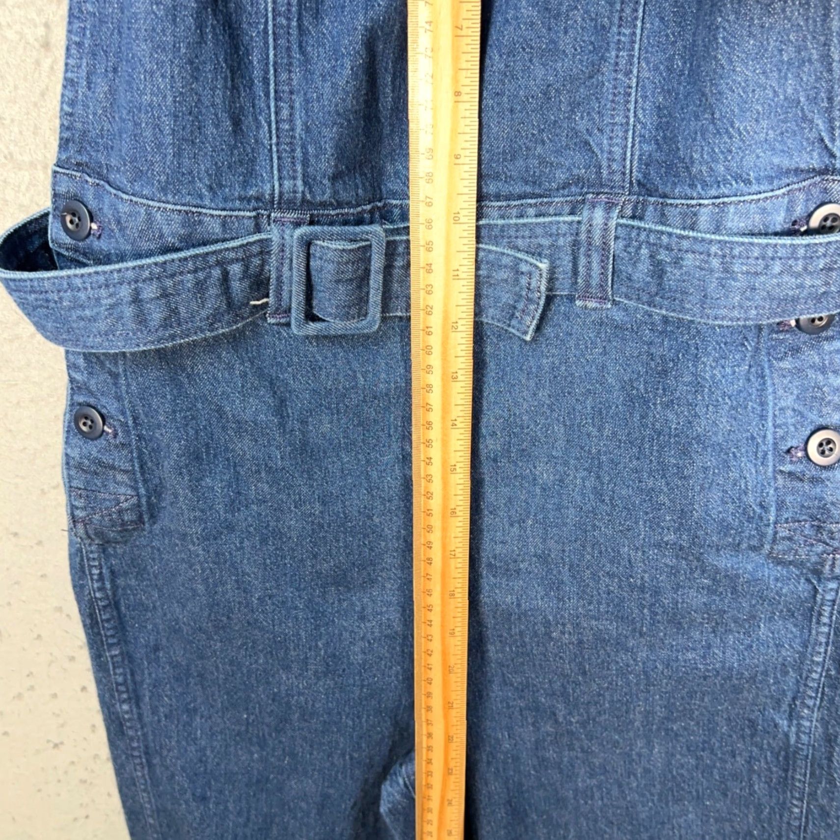 Madewell Madewell Denim Overalls Jumpsuit Womens 6 Blue Wide-Leg Belted Kid? Size 28" / US 6 / IT 42 - 6 Thumbnail