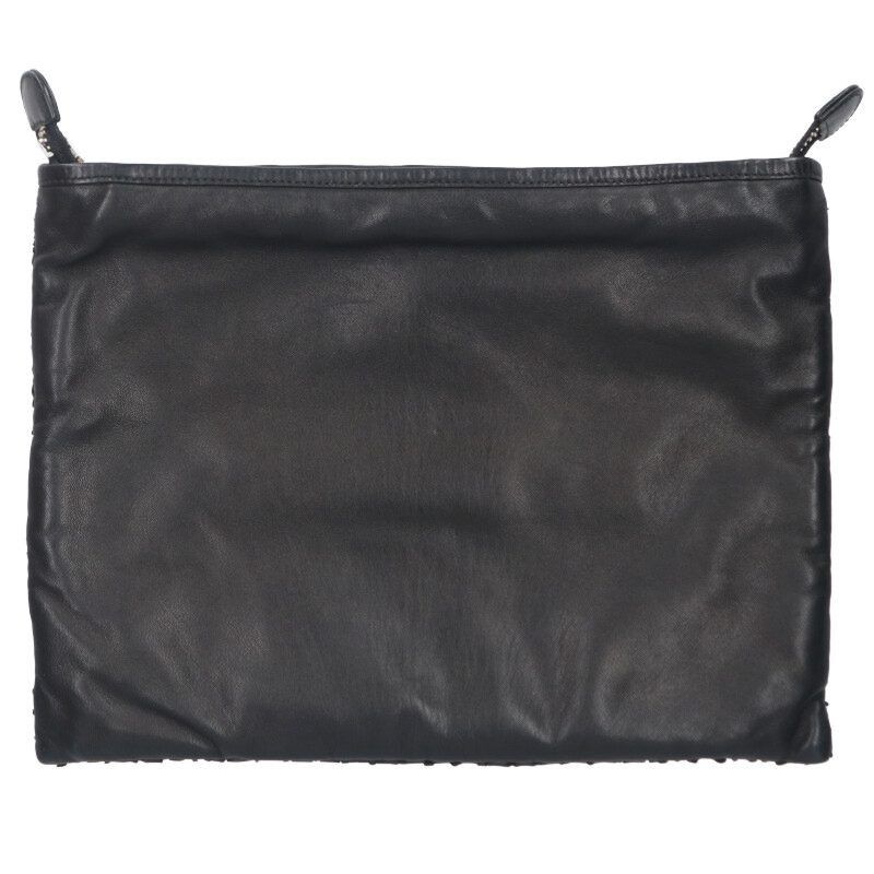 Chrome Hearts Chrome Hearts Zip-Up Leather Clutch Bag Size ONE SIZE - 2 Thumbnail