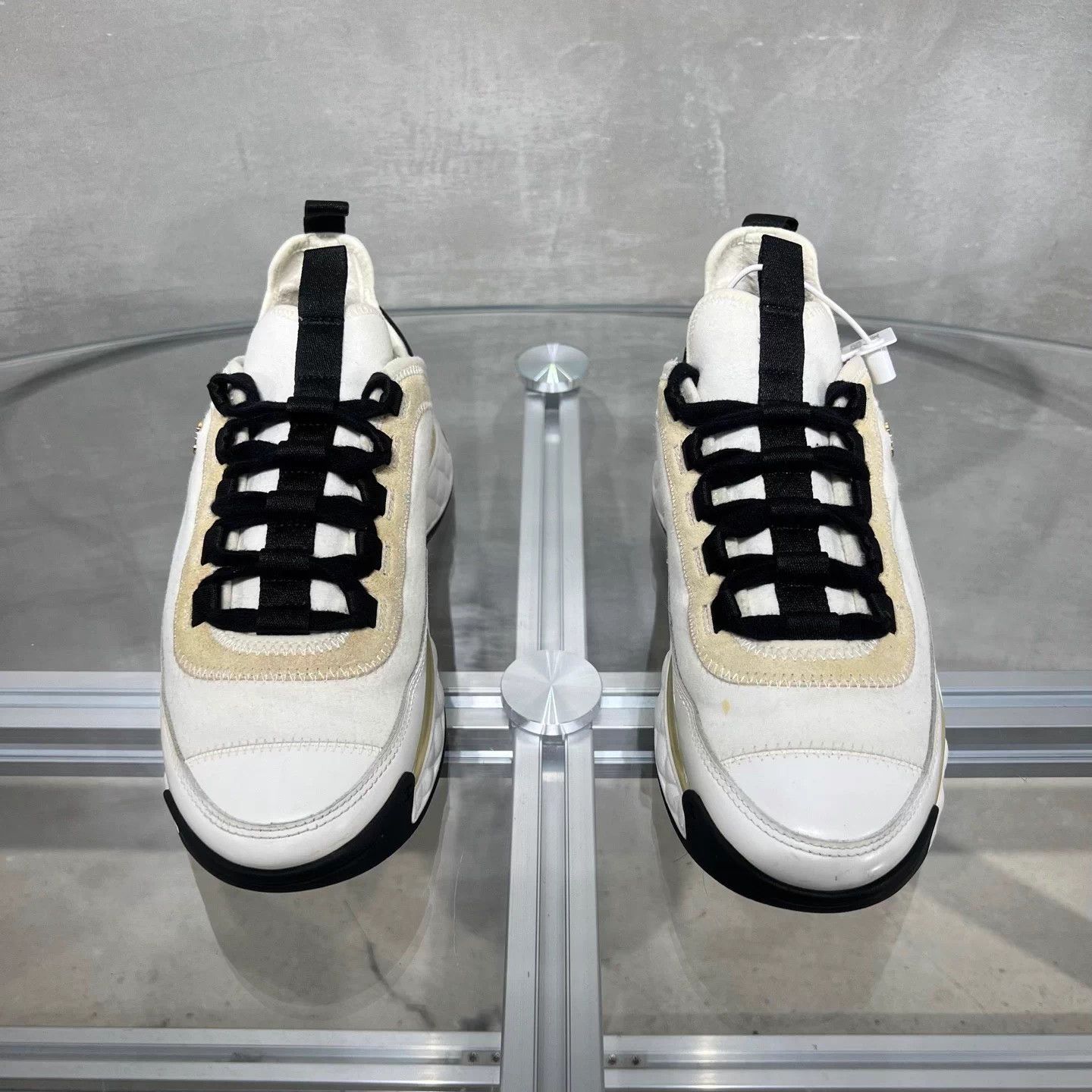 Chanel Chanel Panda Sneakers White Gold EU 36.5 Size US 5.5 / IT 35.5 - 1 Thumbnail