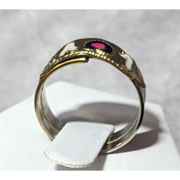 Other Coquette Gold Tone Enamel Filled Love Ring Size 8 Size ONE SIZE - 10 Thumbnail