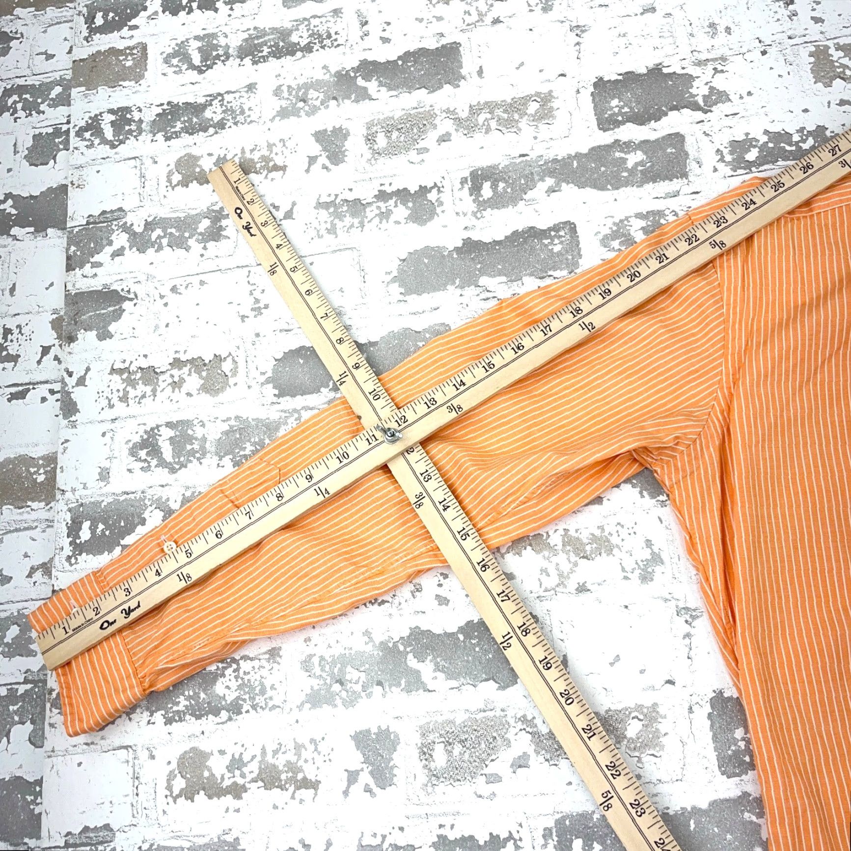 Ralph Lauren Ralph Lauren Shirt Men Button-Up Striped Orange Blue Casual Medium 15 32 Classic Fit Size US M / EU 48-50 / 2 - 7 Thumbnail