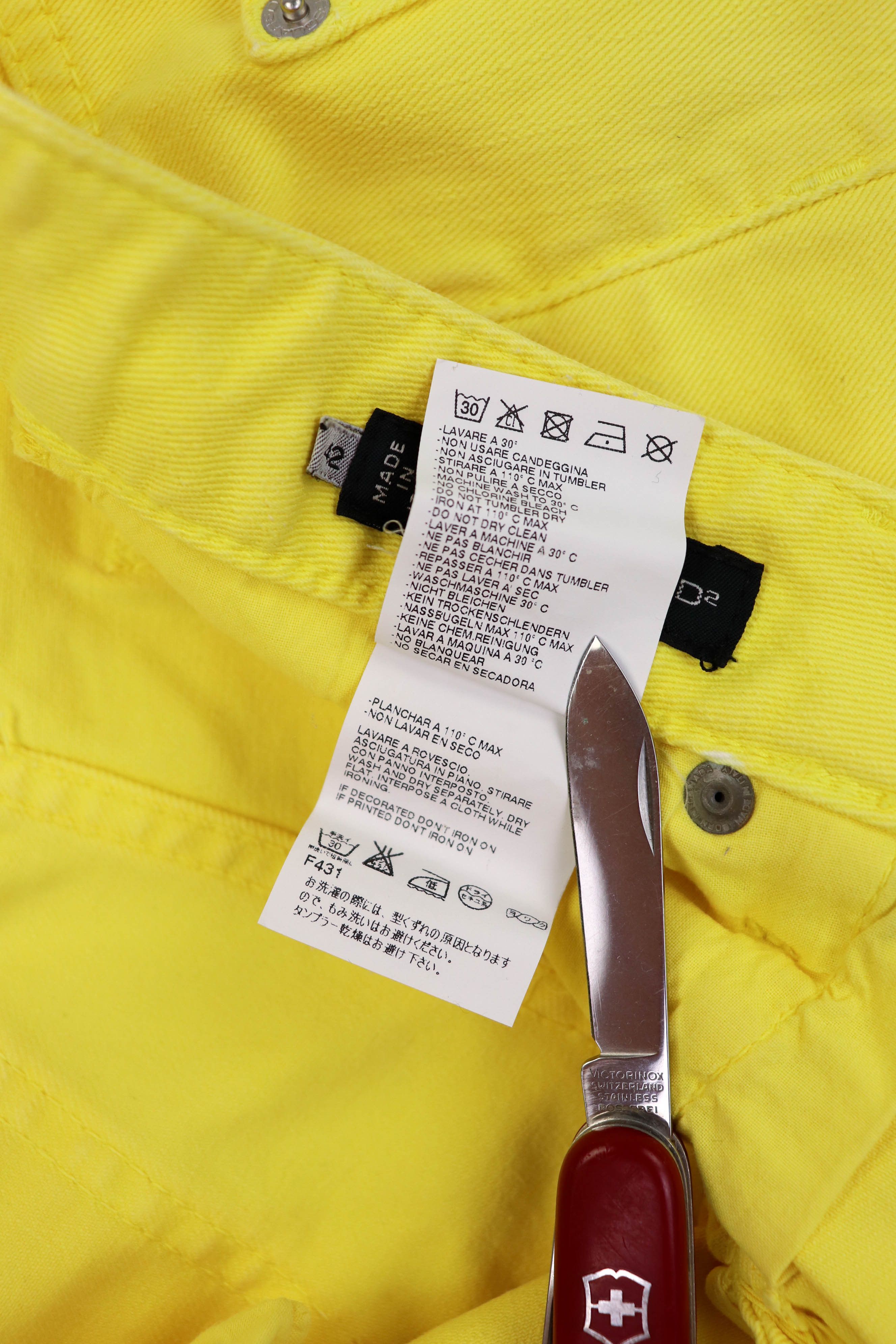 Dsquared2 WMNS Dsquared2 Yellow Slim Fit Zip Jeans Size 28" / US 6 / IT 42 - 13 Thumbnail