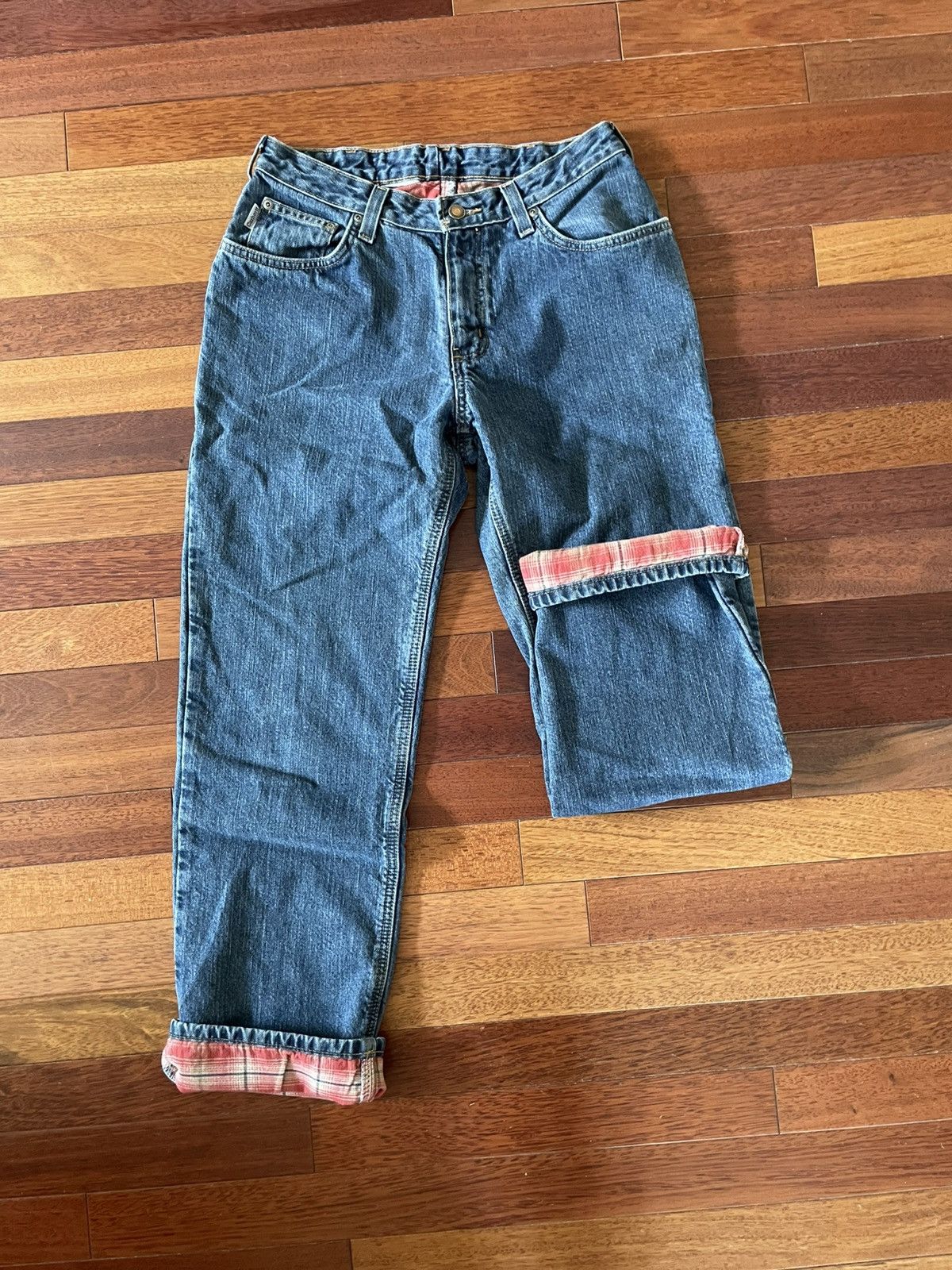 Vintage Vintage Carhartt Flannel Lined Blue Jeans Size US 30 / EU 46 - 6 Thumbnail
