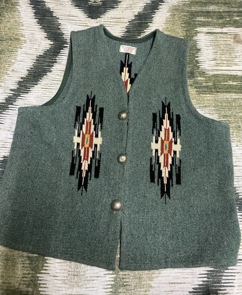 Handmade × Vintage Vintage John R Trujillos Weaving House Chimayo N Mex Vest Size US M / EU 48-50 / 2 - 13 Thumbnail