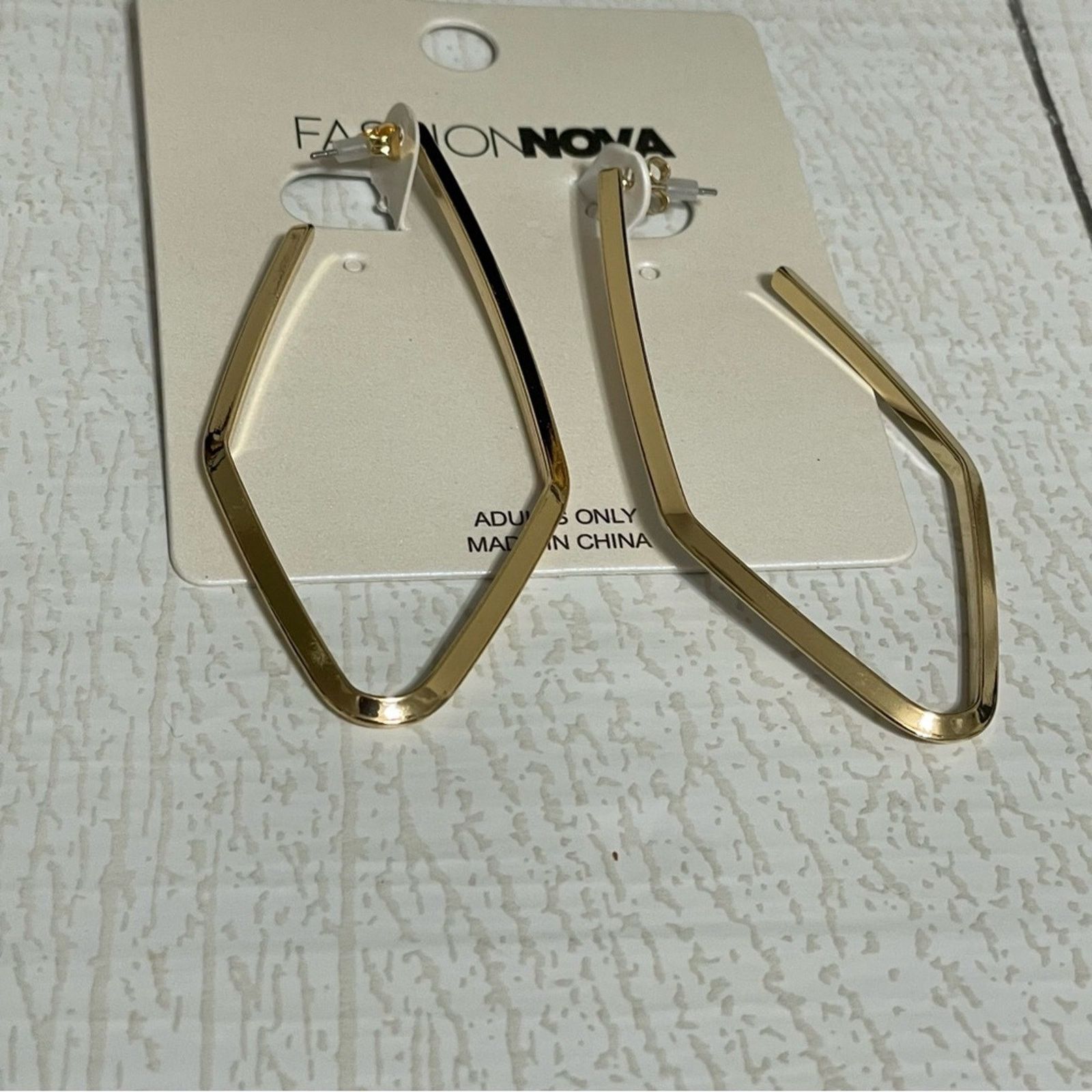 Other FASHION NOVA Different From The Other Hoop Earrings NWT Size ONE SIZE - 2 Thumbnail