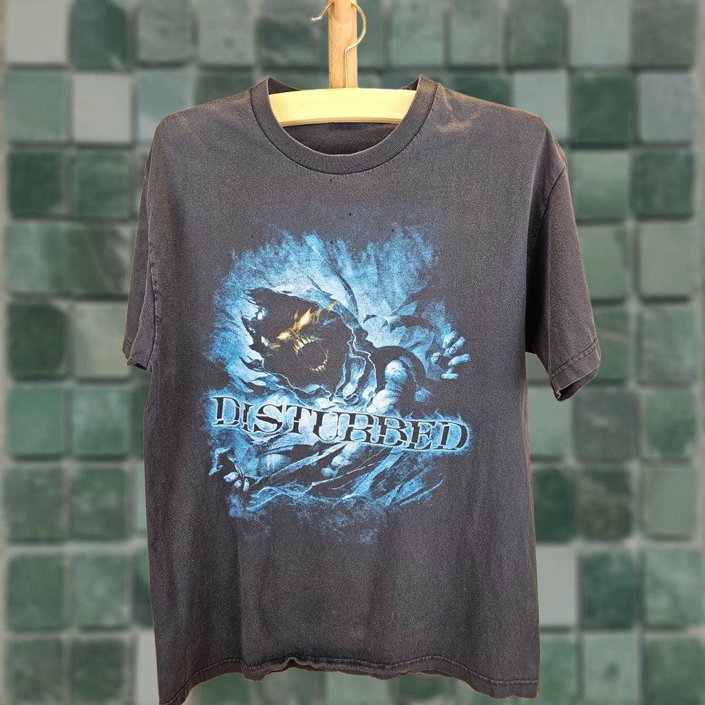 Vintage VINTAGE Y2K DISTURBED ROCK HEAVY METAL TOUR BLACK COTTON T-SHIRT SZ LARGE Size US L / EU 52-54 / 3 - 1 Thumbnail