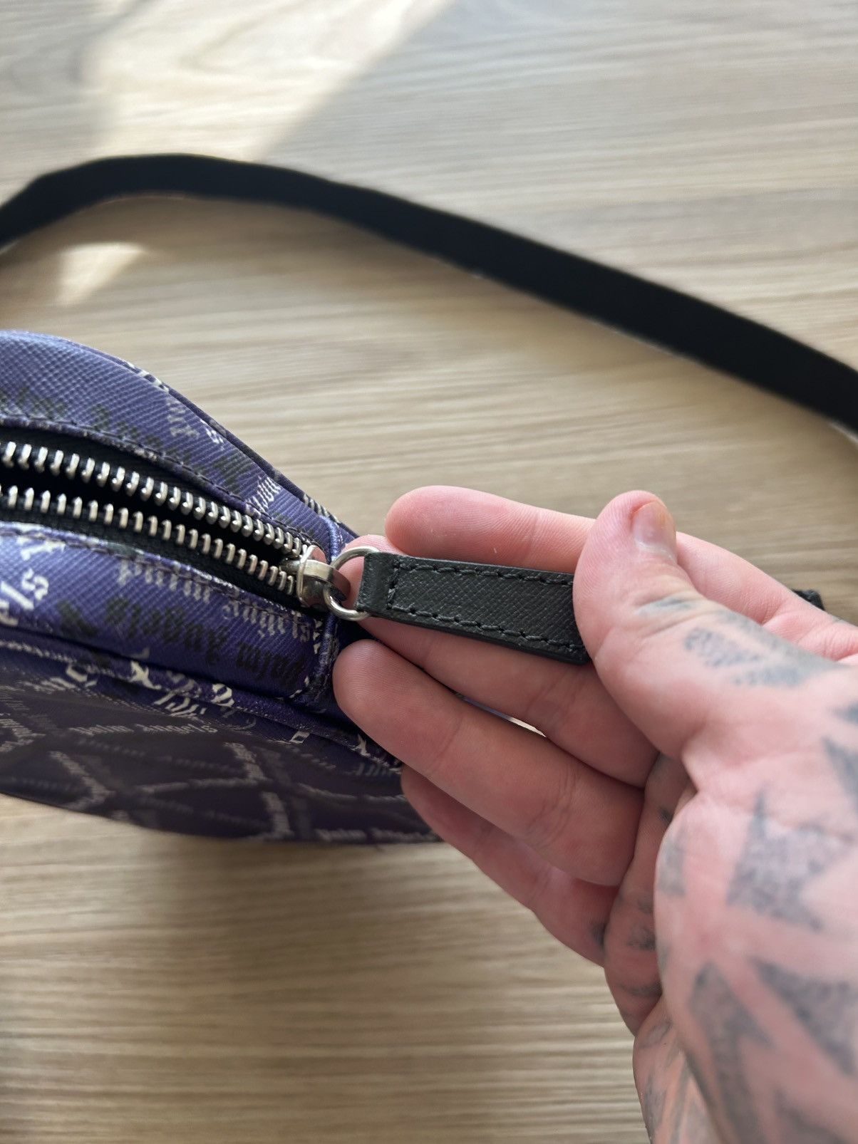 Palm Angels RARE! Palm Angels Leather Goyard Print Side Bag Size ONE SIZE - 7 Thumbnail