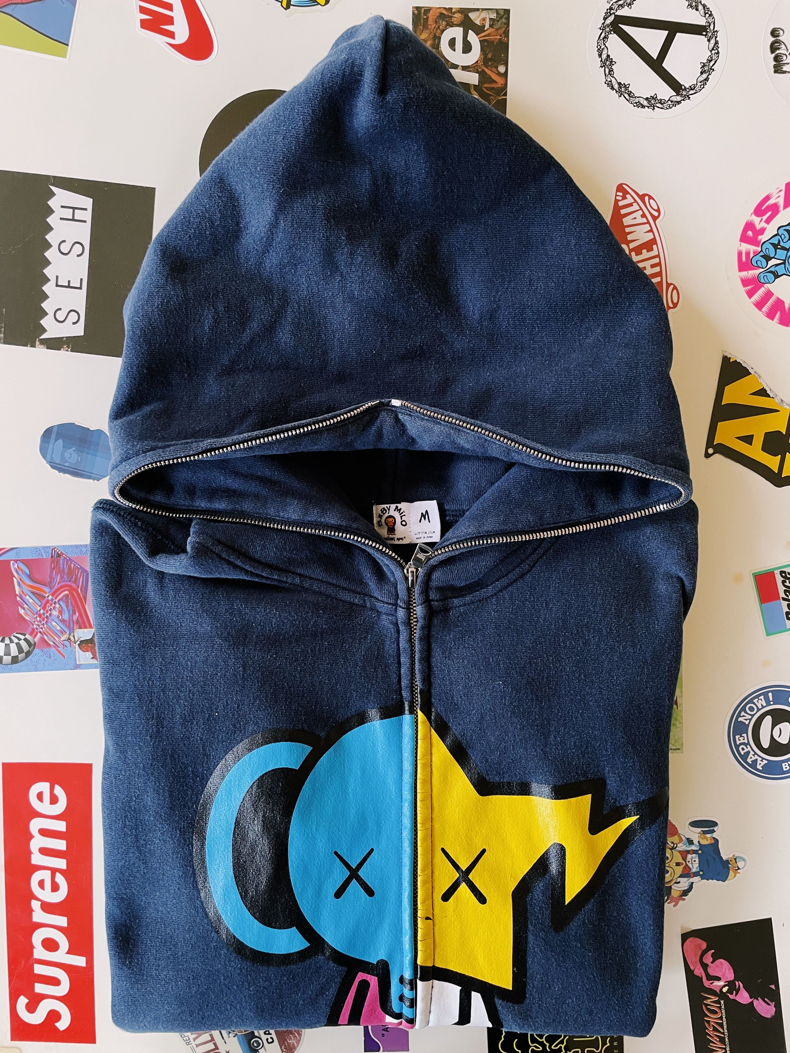Bape × Kaws Vintage Bape Baby Milo x KAWS Ape Soldier Full zip Hoodie Size US M / EU 48-50 / 2 - 9 Thumbnail