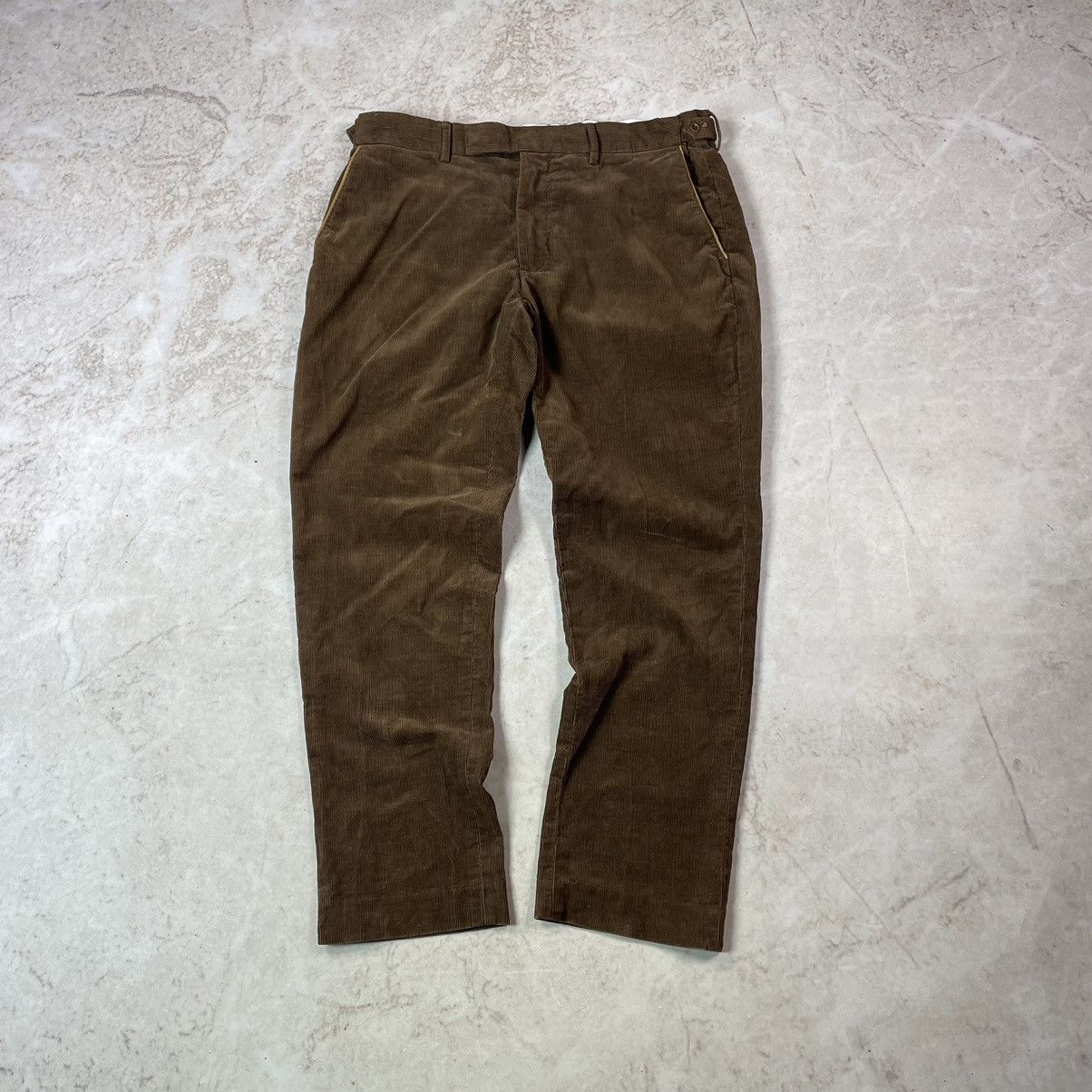 Polo Ralph Lauren × Vintage Vintage Ralph Lauren Oldmoney Brown Corduroy Trousers Size US 38 / EU 54 - 2 Thumbnail