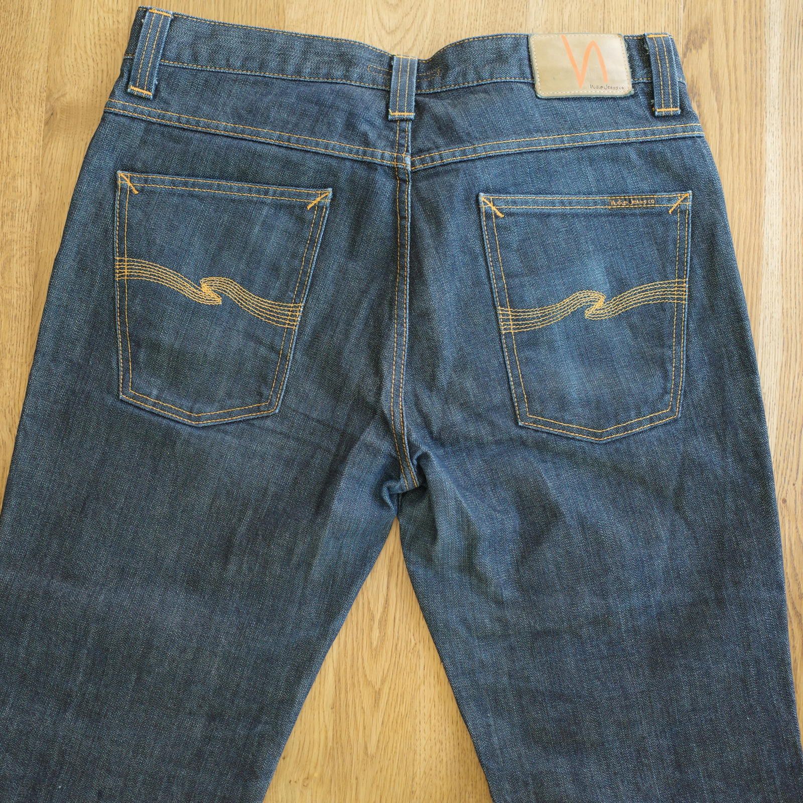 Designer Nudie Jeans Co Men's Blue Denim Jeans Size 36x34 Size US 36 / EU 52 - 2 Thumbnail