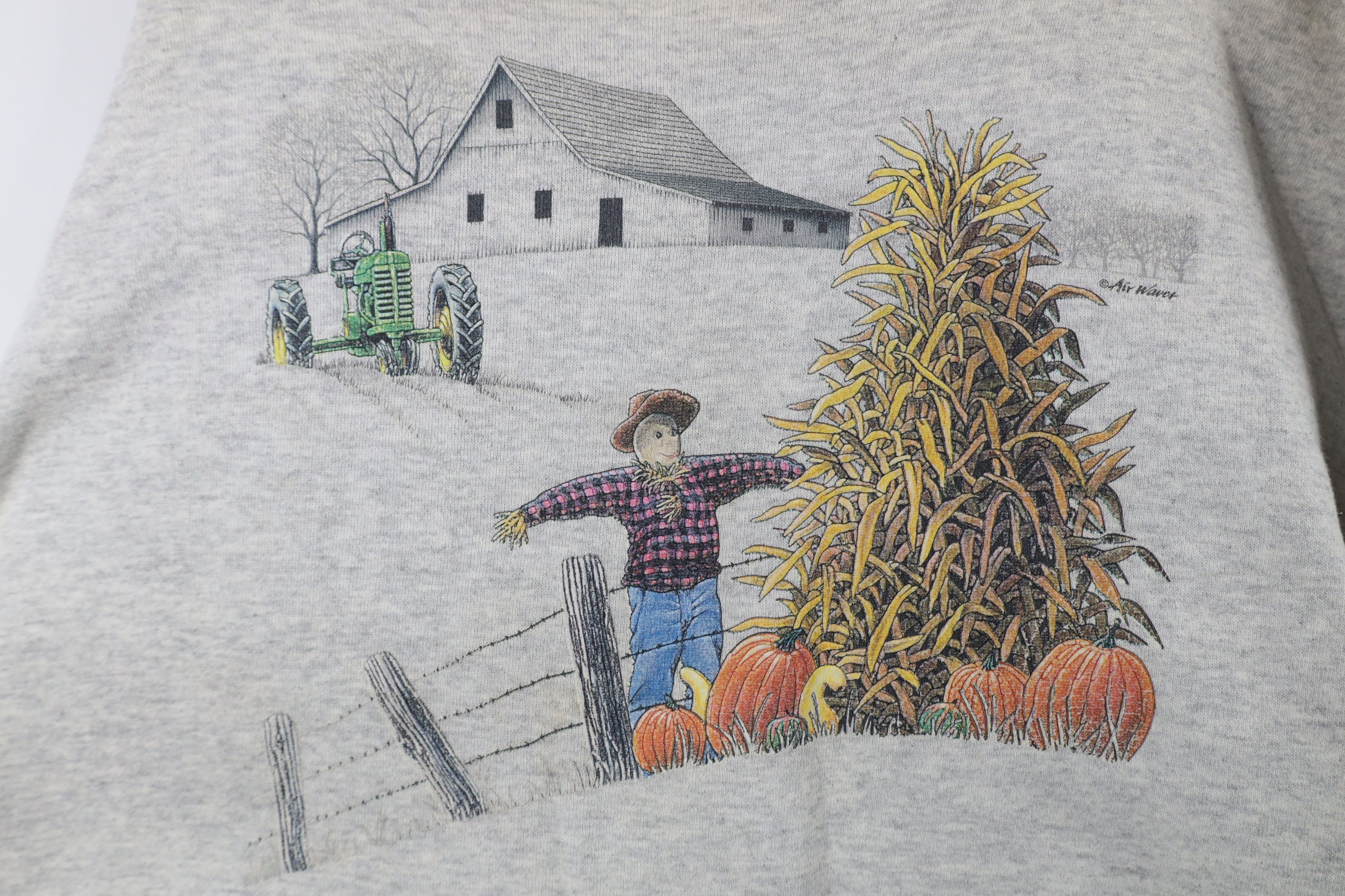 Vintage Vintage 90s Streetwear Country Farmhouse Sweatshirt Gray Size US XXL / EU 58 / 5 - 4 Thumbnail