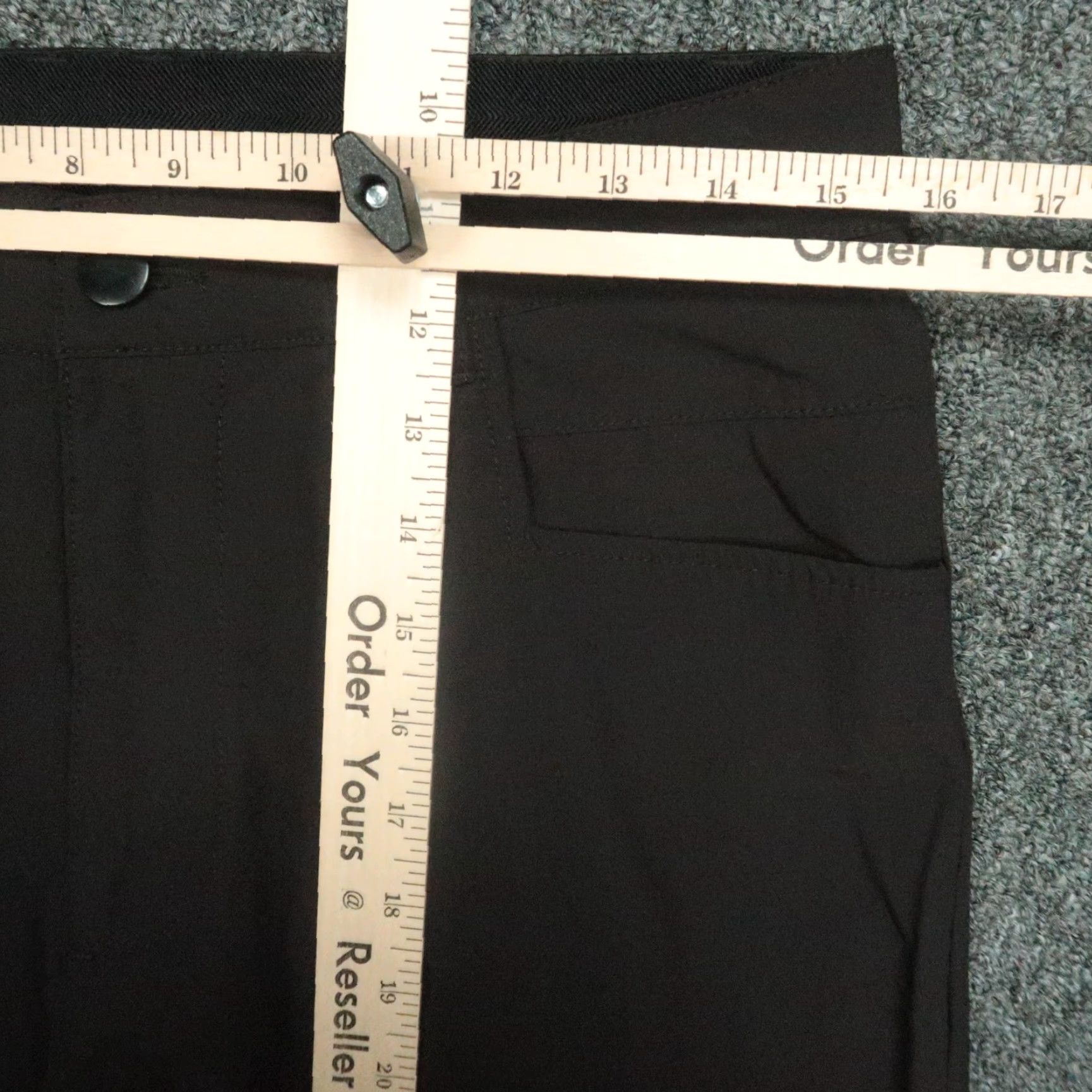 Vintage BYLT Pants Mens 31x29 Black Everyday Chino Zip Pocket Trouser Slim Tapered Front 29in Inseam 31in Waist Slash Pocket Size US 31 - 7 Thumbnail