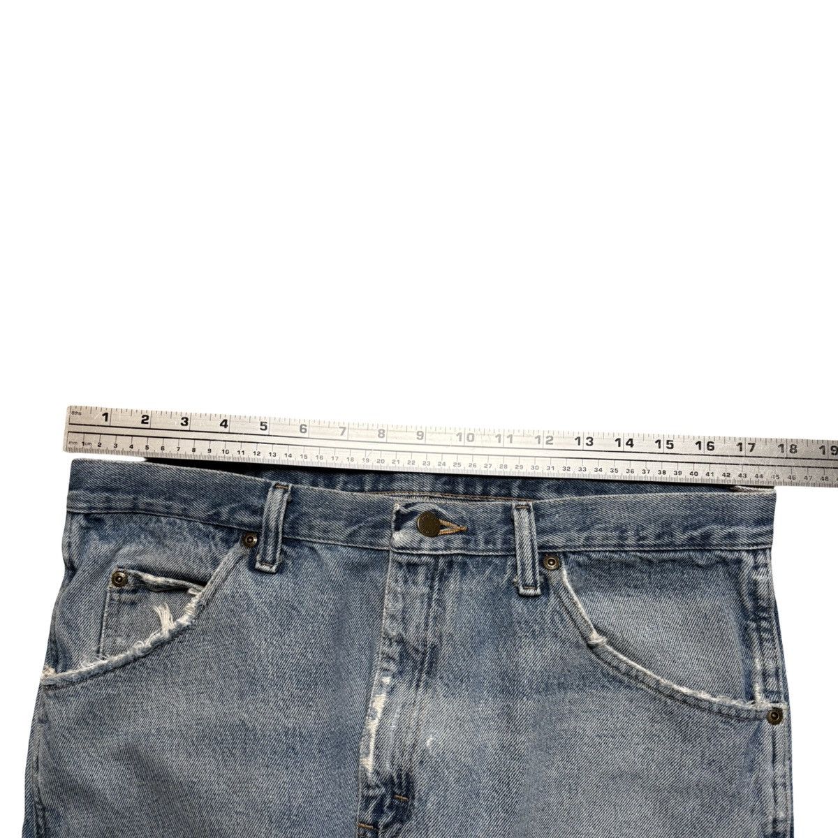 Wrangler Vintage Wrangler Ligh Wash Distressed Straight Jeans 36X29 Size US 36 / EU 52 - 4 Thumbnail
