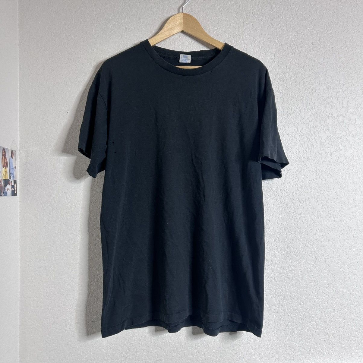 Hanes × Vintage Vintage duke faded black blank tee shirt Size US L / EU 52-54 / 3 - 1 Thumbnail