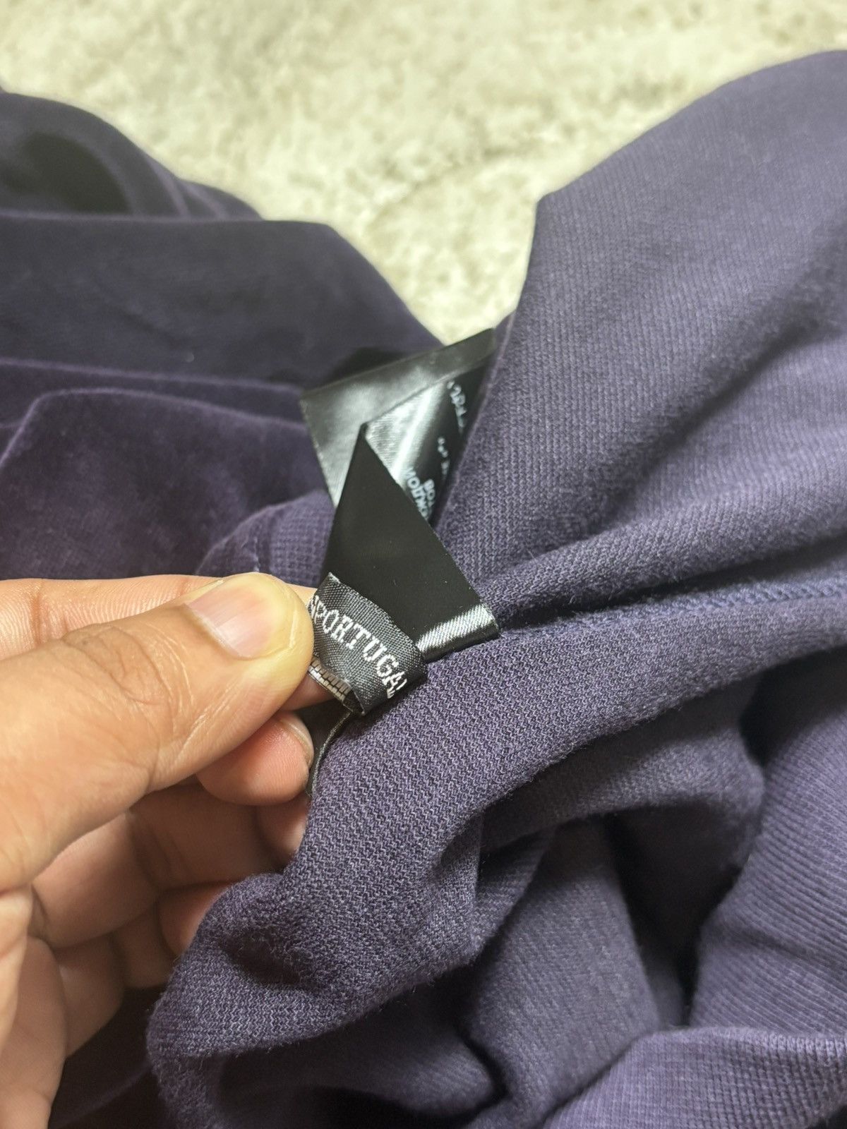Haider Ackermann HAIDER ACKERMANN FW2015 DARK PURPLE VELVET HOODIE Size US XL / EU 56 / 4 - 6 Thumbnail