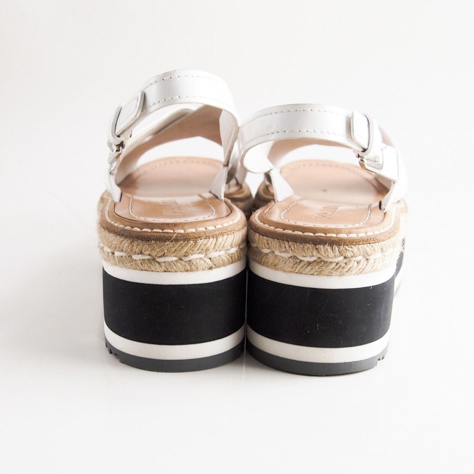 Prada Prada Slingback Sandals Platfom White Leather US 9.5 EU 39.5 Size US 9.5 / IT 39.5 - 7 Thumbnail