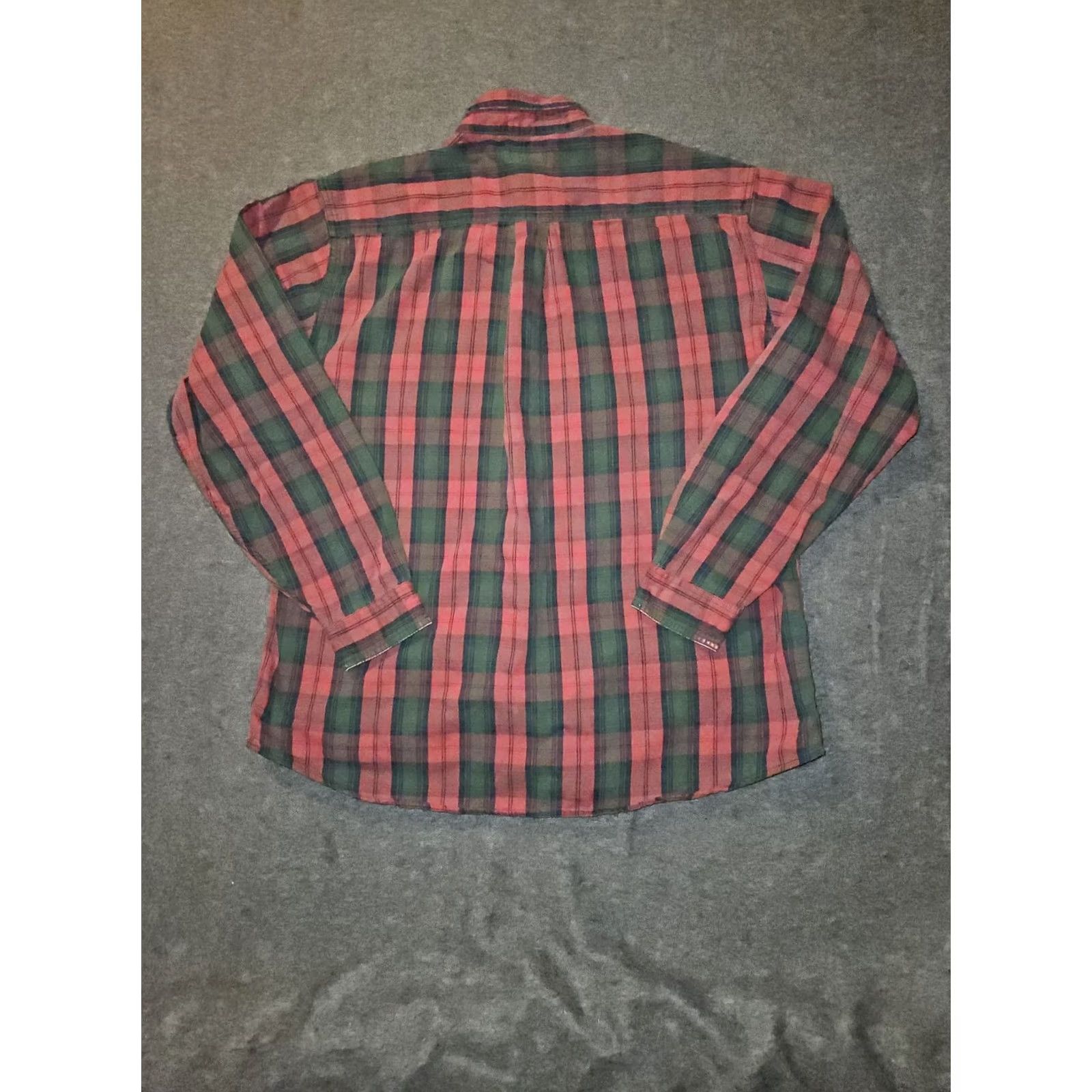 Vintage VINTAGE L.L. Bean Button-Down Shirt Men's L Plaid Red 80s Distressed Pockets Flannel Cotton Lumberjack Shirt Size US L / EU 52-54 / 3 - 8 Thumbnail