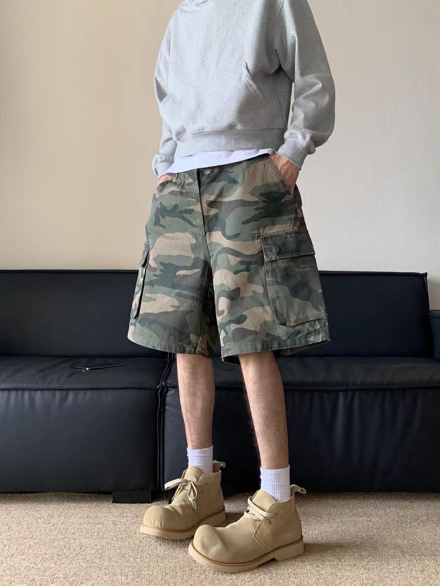 Japanese Brand × Vintage Workwear camouflage vintage washed shorts Size US 34 / EU 50 - 4 Thumbnail