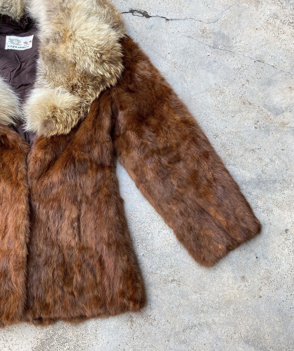 Vintage Vintage Cow Leather Fur Jacket Size ONE SIZE - 3 Thumbnail