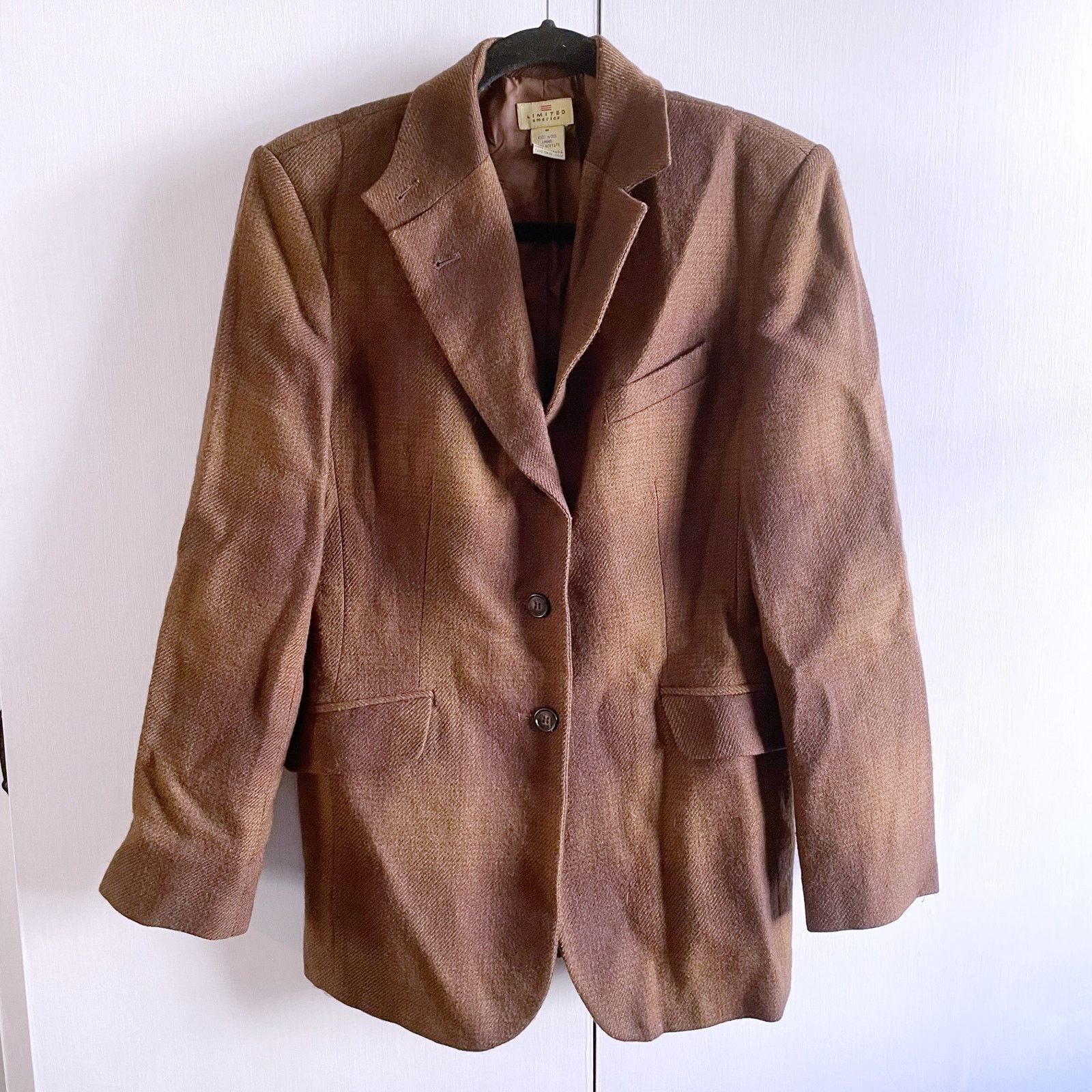 Vintage Vintage Limited Women’s 8 Wool Brown Plaid Blazer Western Size M / US 6-8 / IT 42-44 - 1 Thumbnail