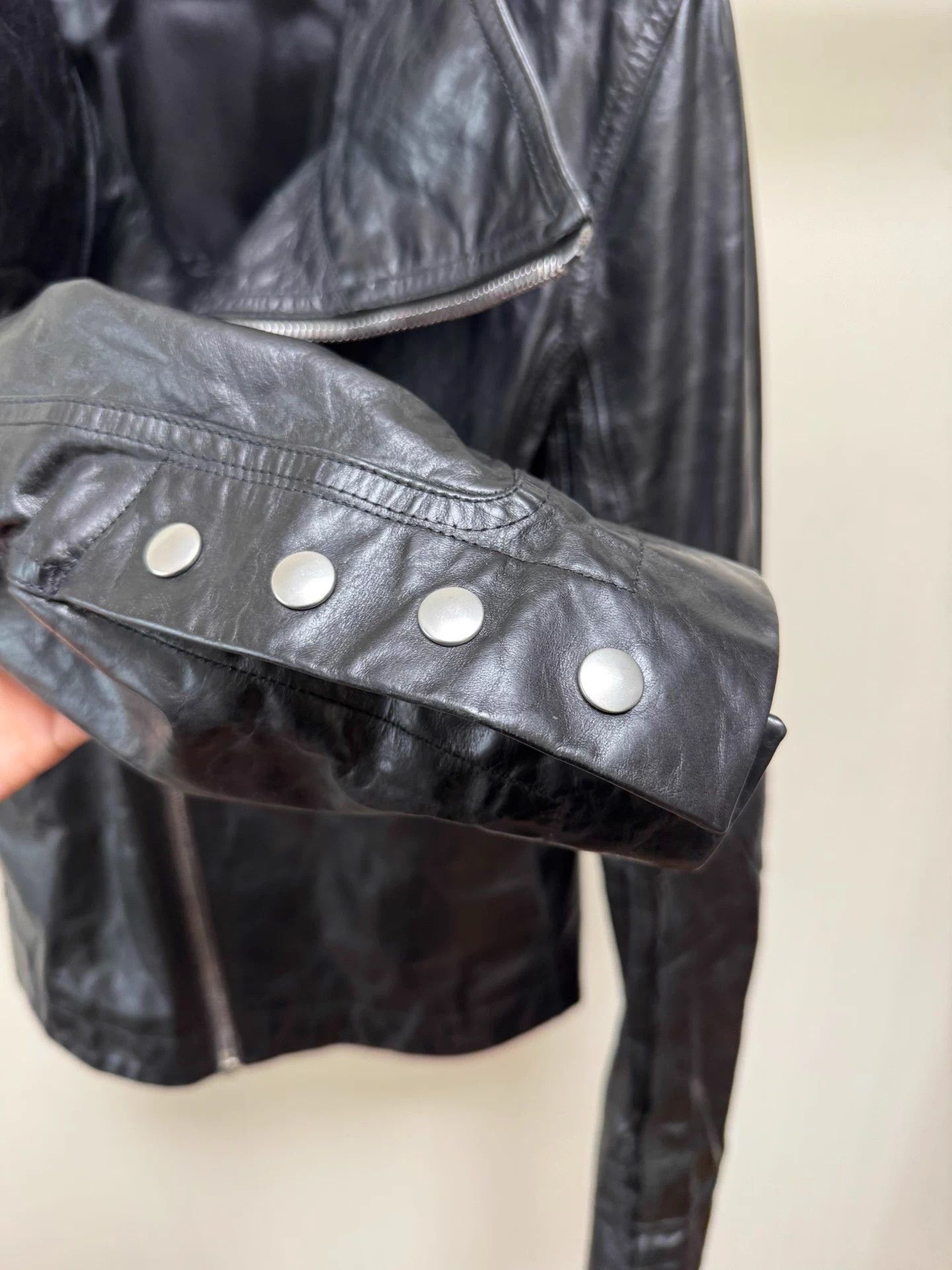 Rick Owens Rick Owens 21FW Zip Leather Jacket LGW Waxed 48 Size US M / EU 48-50 / 2 - 3 Thumbnail