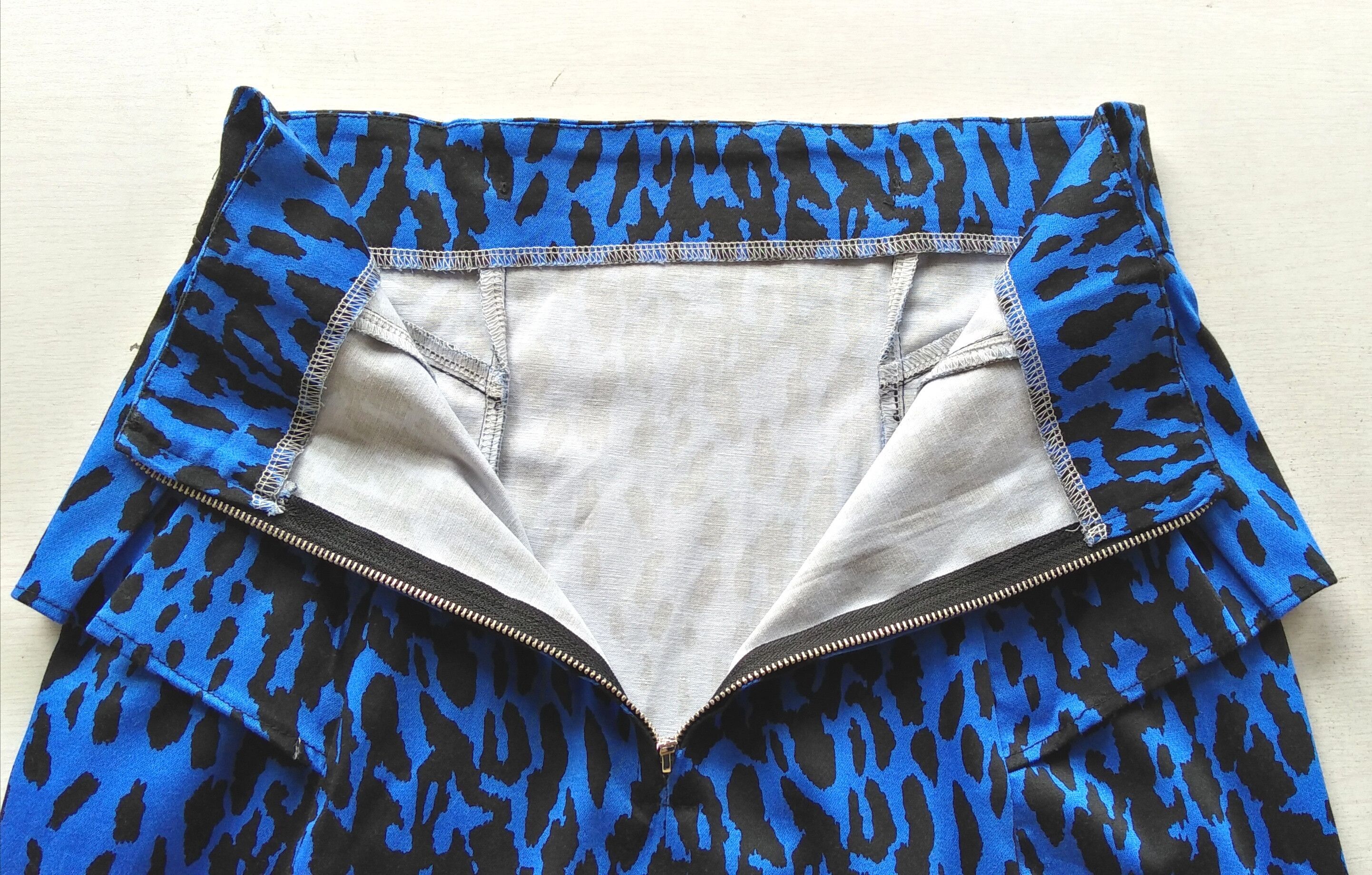 Other Pencil skirt vintage style leopard print blue skirts Size 32" / US 10 / IT 46 - 4 Thumbnail
