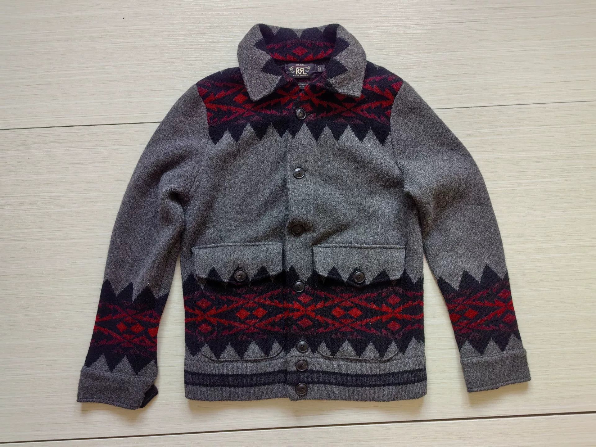 rrl double rl vintage indian wool cardigan