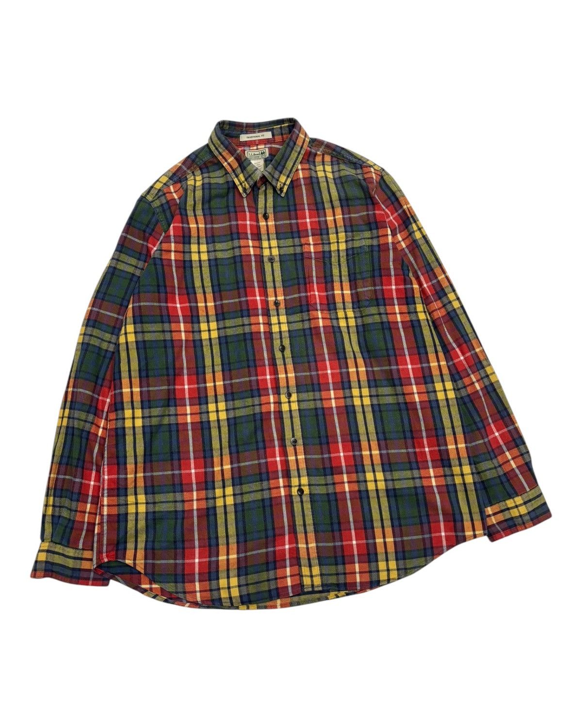 L.L. Bean ❤️‍🔥L.L. BEAN CHECKERED FLANNEL BUTTON SHIRT Size US L / EU 52-54 / 3 - 7 Thumbnail