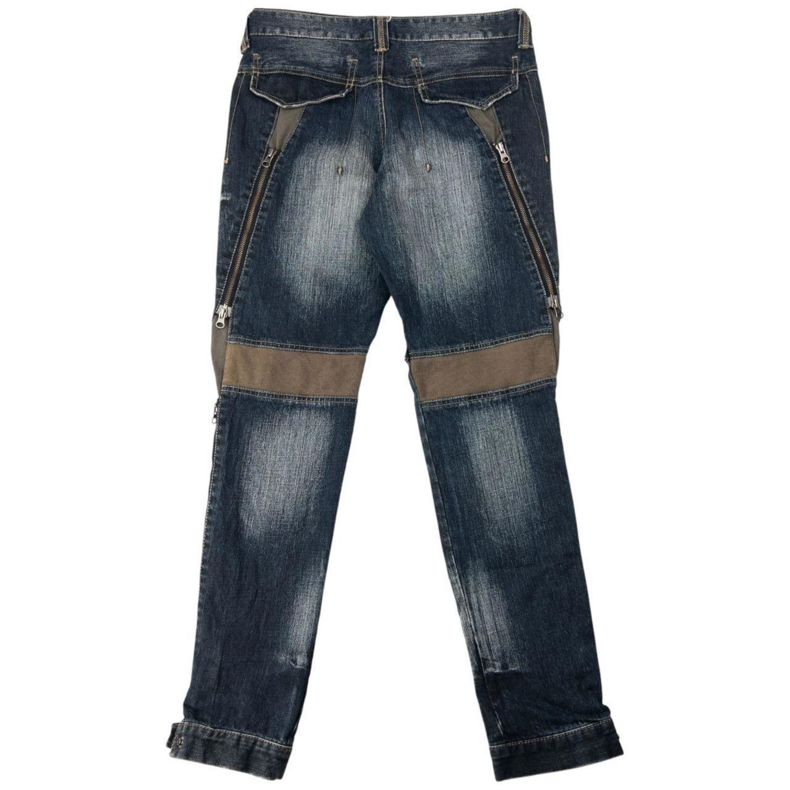 Other Vintage PPFM Multi Zip Denim Jeans Size W31 Size US 31 - 1 Thumbnail