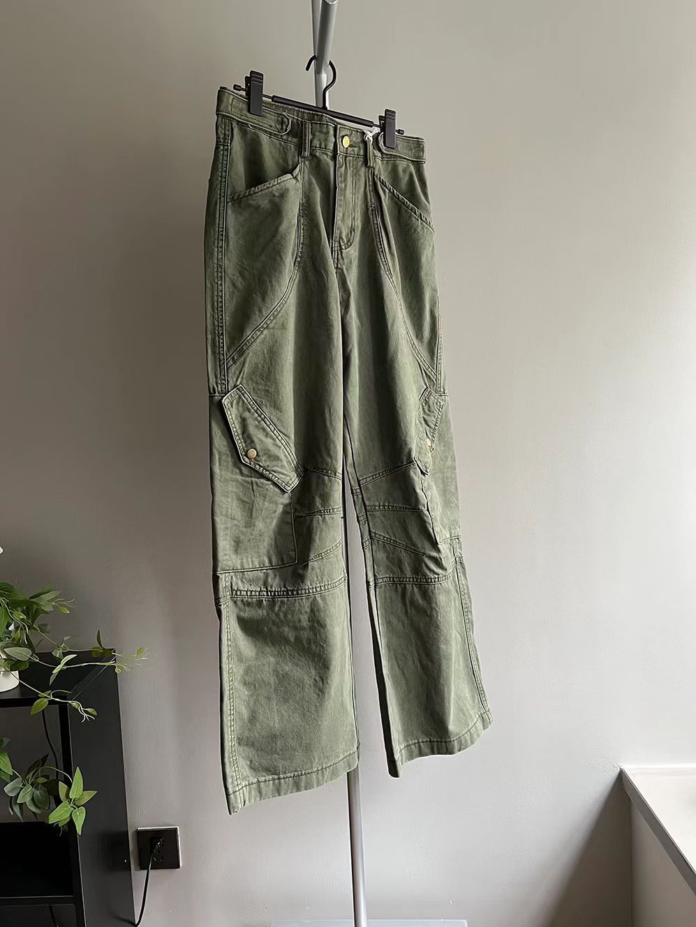 Japanese Brand × Vintage Army Green Canvas Workwear Casual Pants Size US 34 / EU 50 - 4 Thumbnail