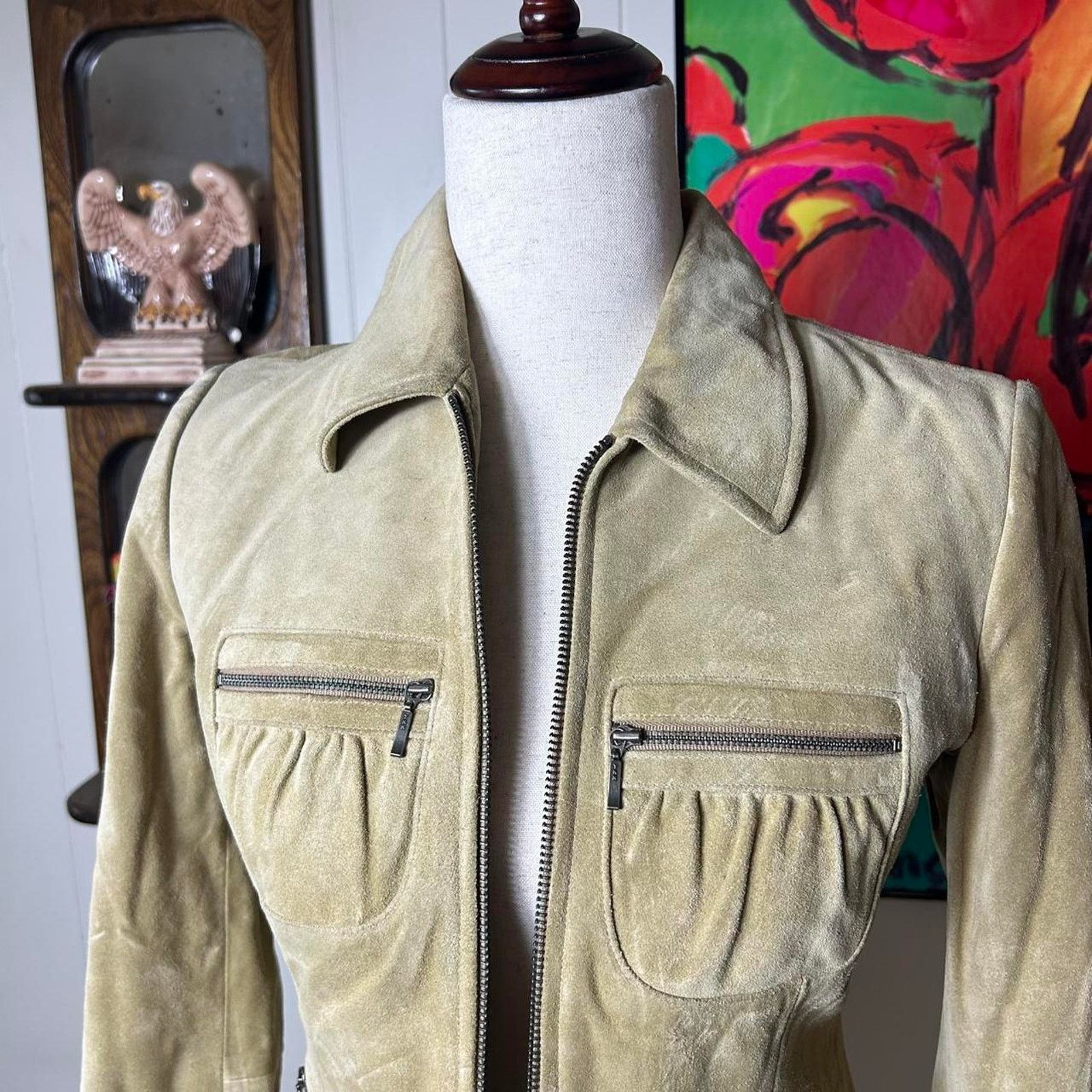 Banana Republic Vintage 90s Banana Republic Suede Genuine Leather Jacket Size XS / US 0-2 / IT 36-38 - 2 Thumbnail