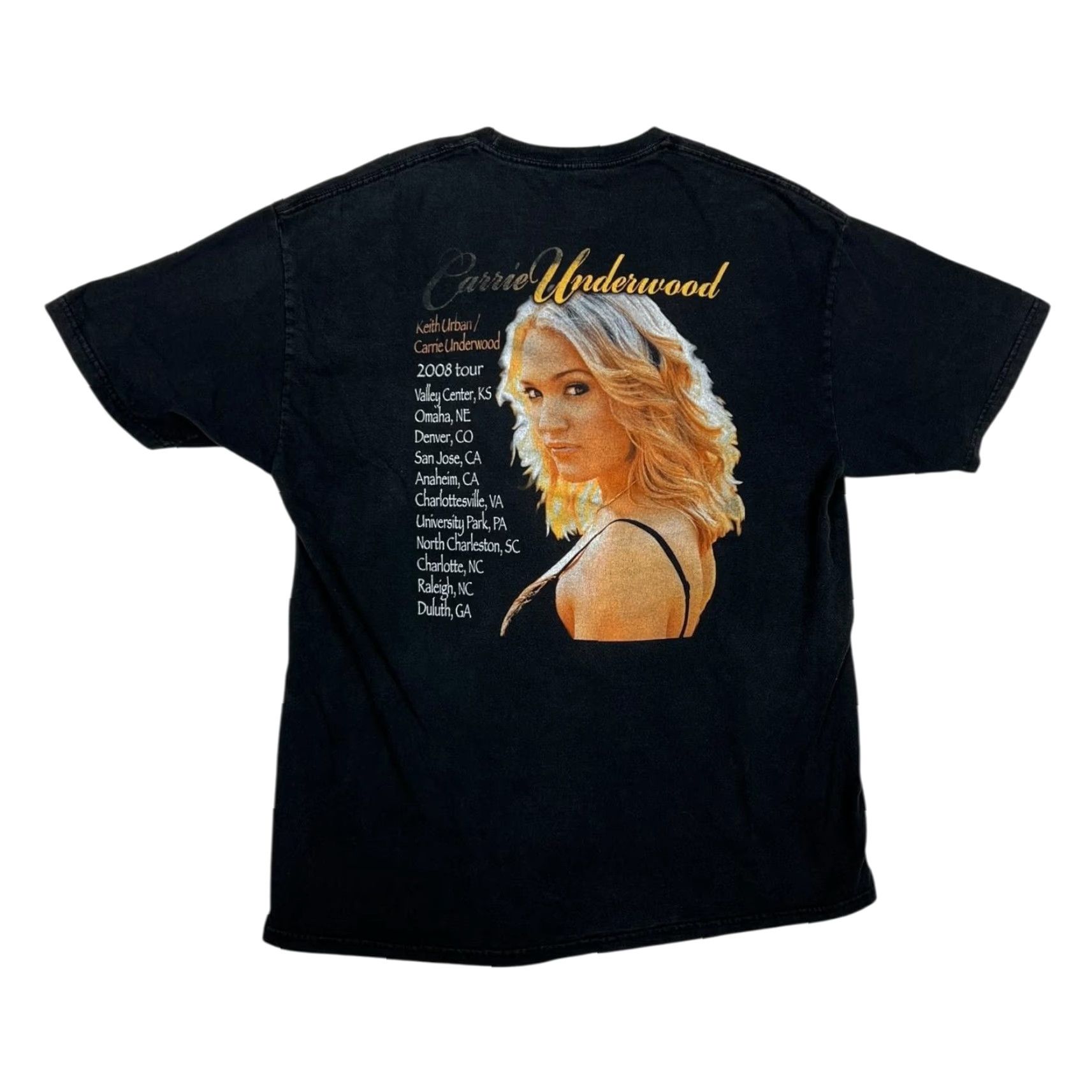 Vintage VTG Keith Urban Carrie Underwood T-Shirt Black M Mens Graphic Print 2008 Tour Country Concert Sleeve Short Crew Neck size M | 2008 tour Size US M / EU 48-50 / 2 - 3 Thumbnail
