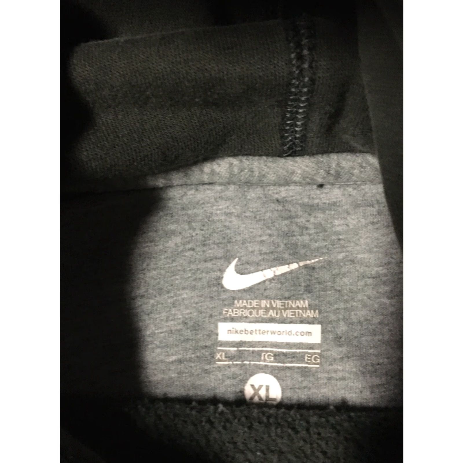 Nike VINTAGE Nike Spellout Swoosh Hoodie XL Gray Men Pullover 80s 90s Hip Hop Grunge Swoosh Logo Sportswear Shirt Size US XL / EU 56 / 4 - 3 Thumbnail