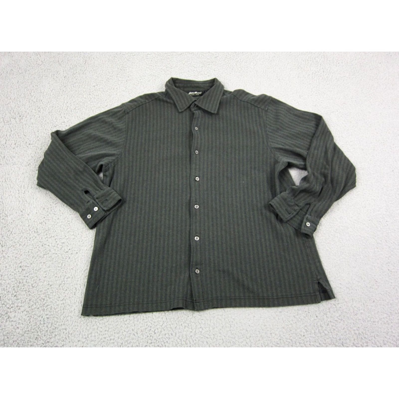 Eddie Bauer VINTAGE Eddie Bauer Shirt Mens Large Green Chevron Houndstooth Cotton Casual 90s Size US L / EU 52-54 / 3 - 2 Thumbnail
