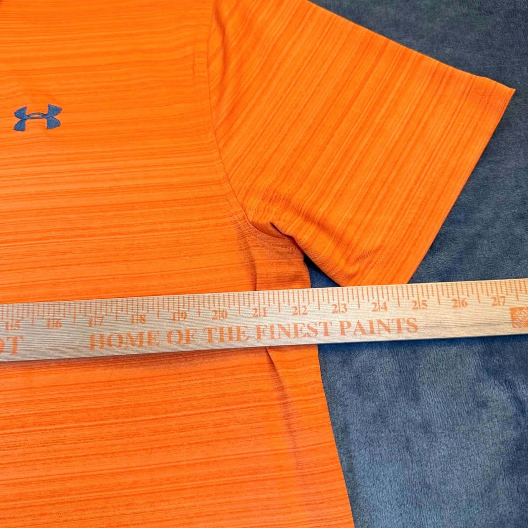 Under Armour Under Armour HeatGear Polo Shirt Mens L Orange Loose Fit Striped Golf Polo Shirt Size US L / EU 52-54 / 3 - 7 Thumbnail