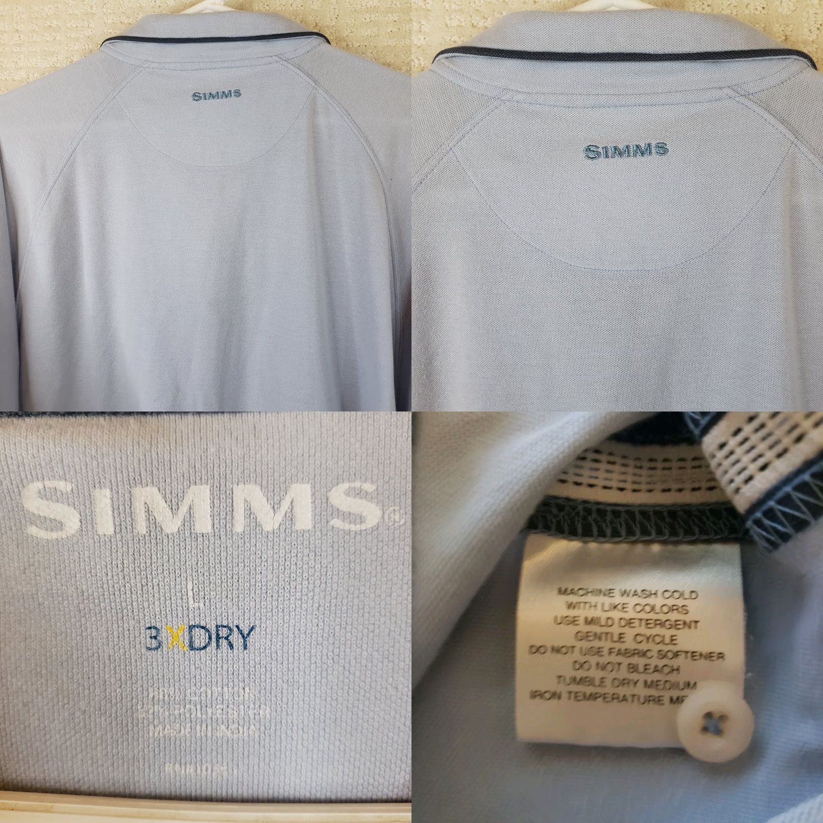 Vintage VINTAGE Simms Polo Shirt Men L Blue Short Sleeve 3XDry Polo Shirt Casual Outdoor Fishing Modern Logo Size US L / EU 52-54 / 3 - 9 Thumbnail