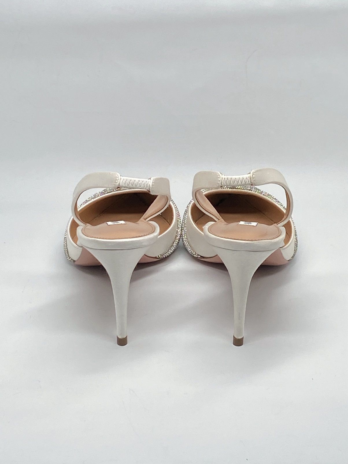 Aquazzura Aquazzura Gatsby 75 Crystal-Embellished Satin Pumps size 37 Size US 7 / IT 37 - 9 Thumbnail