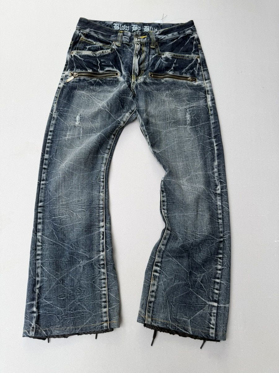 Japanese Brand Blow by Blue lace up flare jeans Size US 30 / EU 46 - 1 Thumbnail