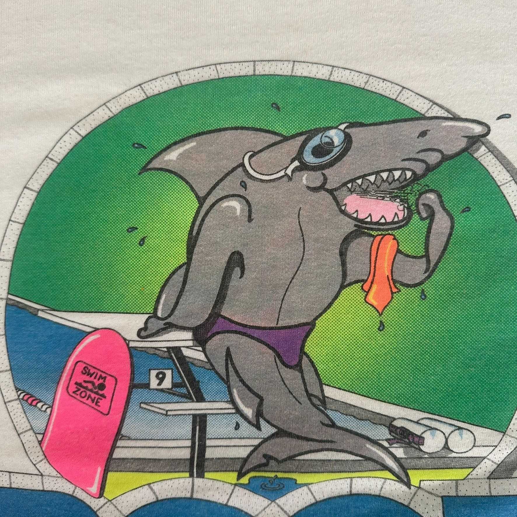 Vintage Vintage 90s Pool Shark T-Shirt Swim Humor Single Stitch Tee Size US L / EU 52-54 / 3 - 3 Thumbnail