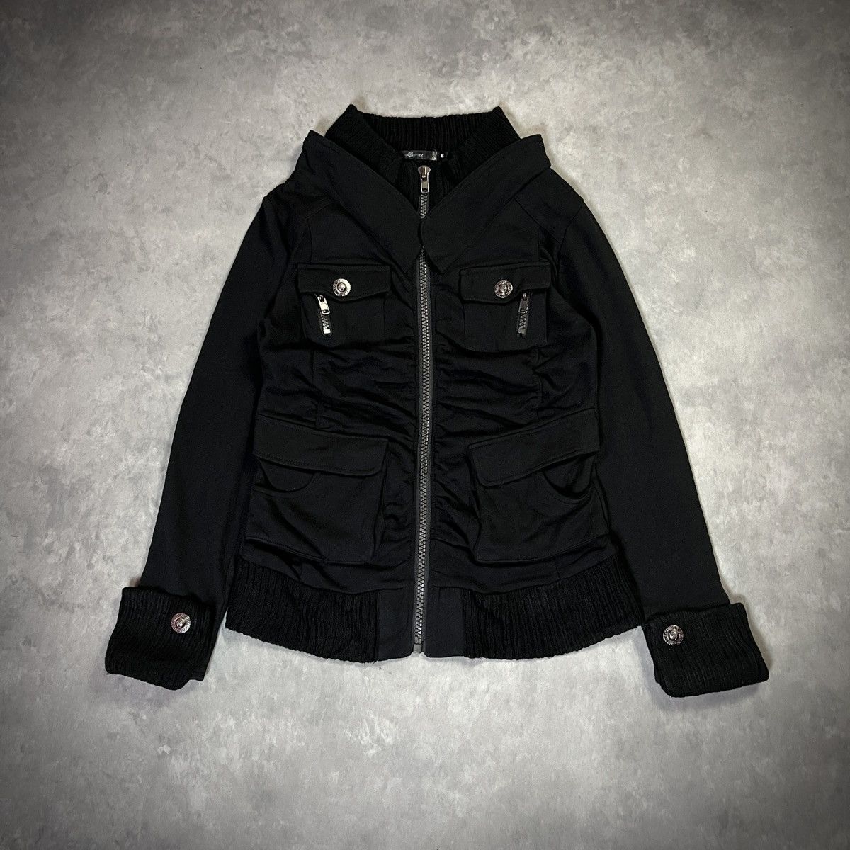 Japanese Brand 2000s Sureve - Vkei Japanese Ruched Jacket ifsix Lgb Gothic Size US M / EU 48-50 / 2 - 1 Thumbnail