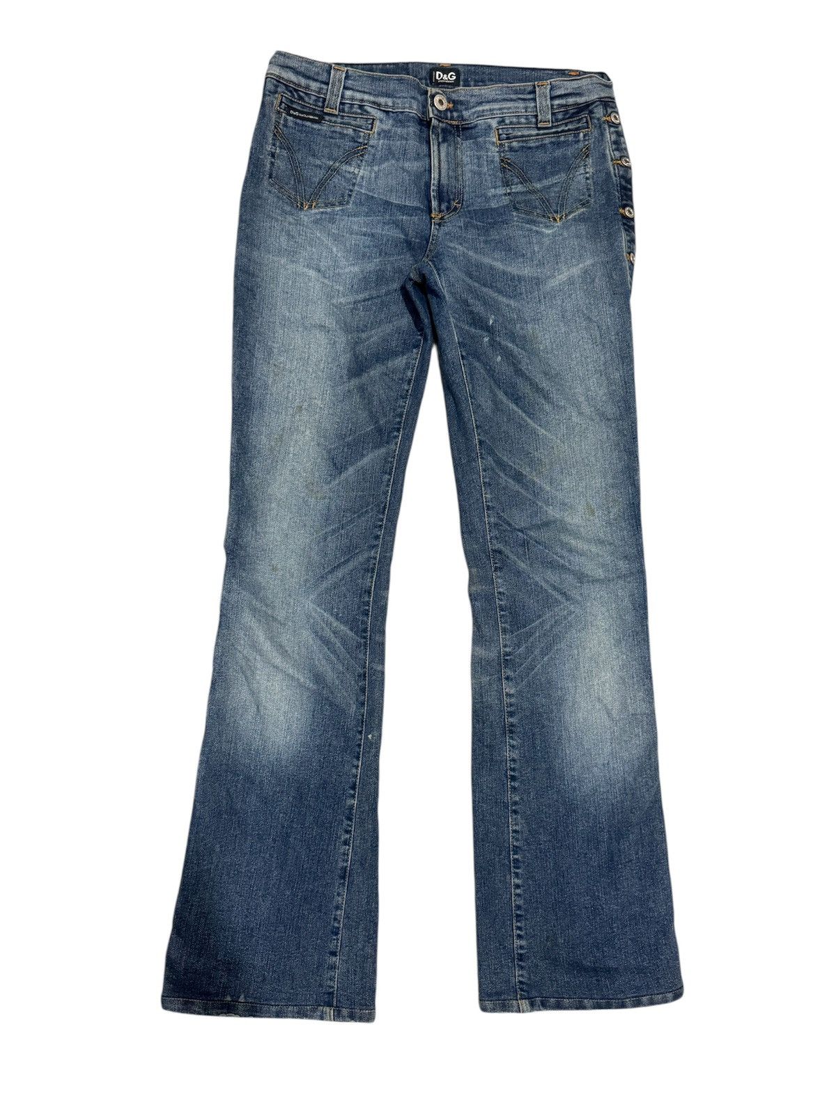 Dolce & Gabbana Y2K 2005 Dolce & Gabbana Side Button Denim Size 29" - 2 Thumbnail